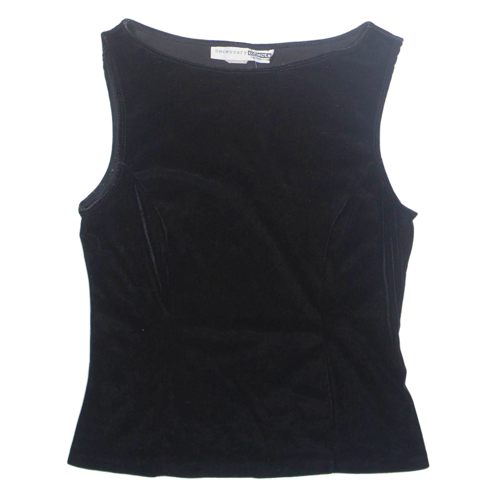 NECESSARY OBJECTS Womens Cropped Top Black Sleeveless M Refurbished - N/A refurbished available on Cerqular