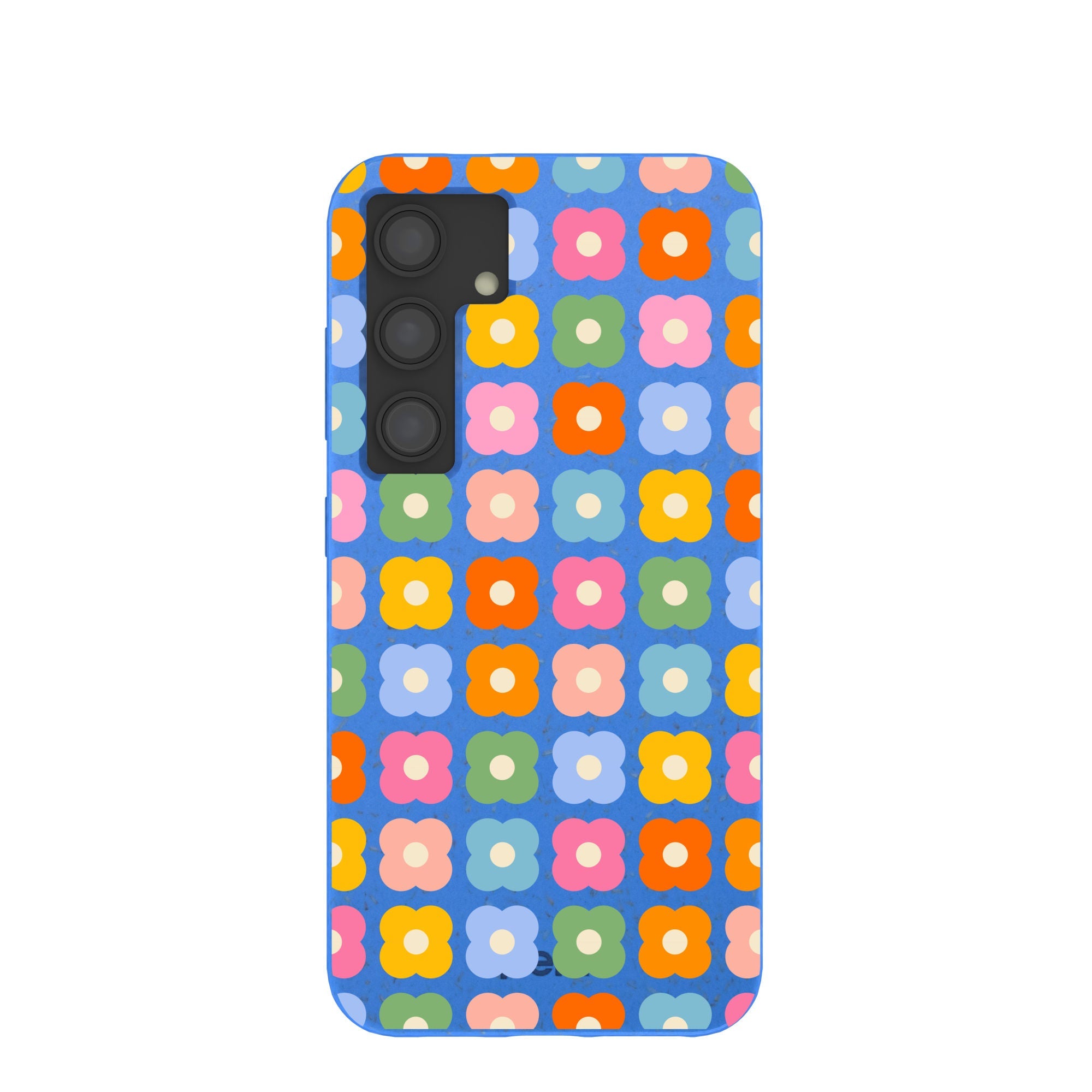 Electric Blue Petal Pop Samsung Galaxy S24 Case Refurbished - Pela Case refurbished available on Cerqular