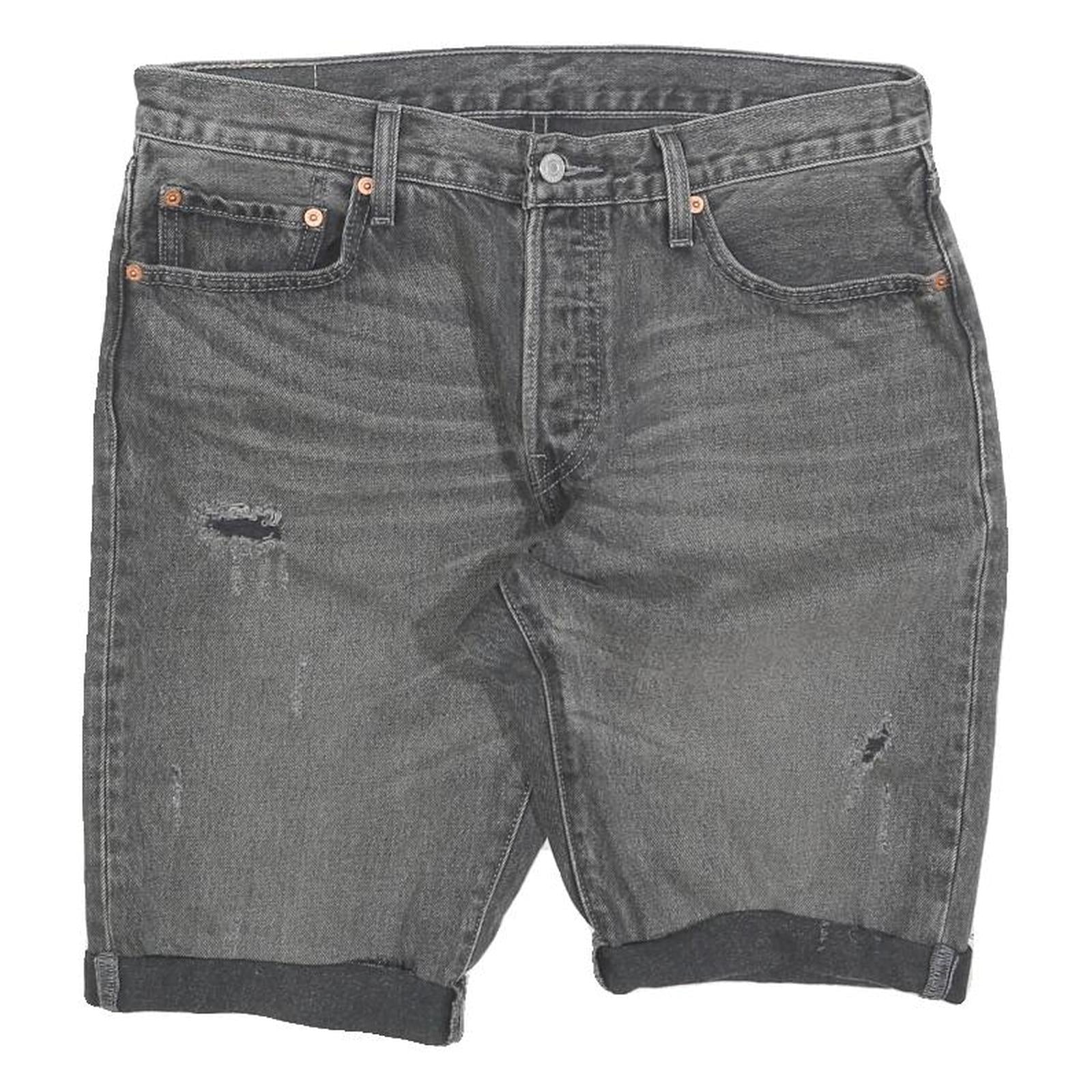 Buy LEVI'S Womens Grey Denim Casual Shorts L W34 Distressed Cuffed Hem Refurbished - $25.99 LEVI'S Womens Grey Denim Casual Shorts L W34 Distressed Cuffed Hem Refurbished - N/A refurbished available on Cerqular