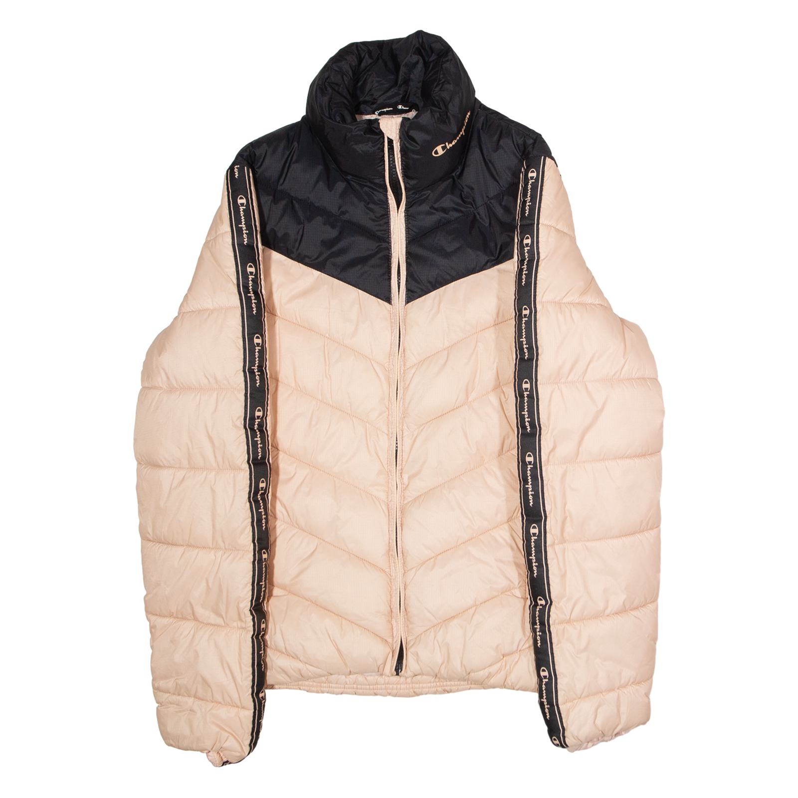 CHAMPION Womens Puffer Jacket Pink Colourblock M Refurbished - N/A refurbished available on Cerqular