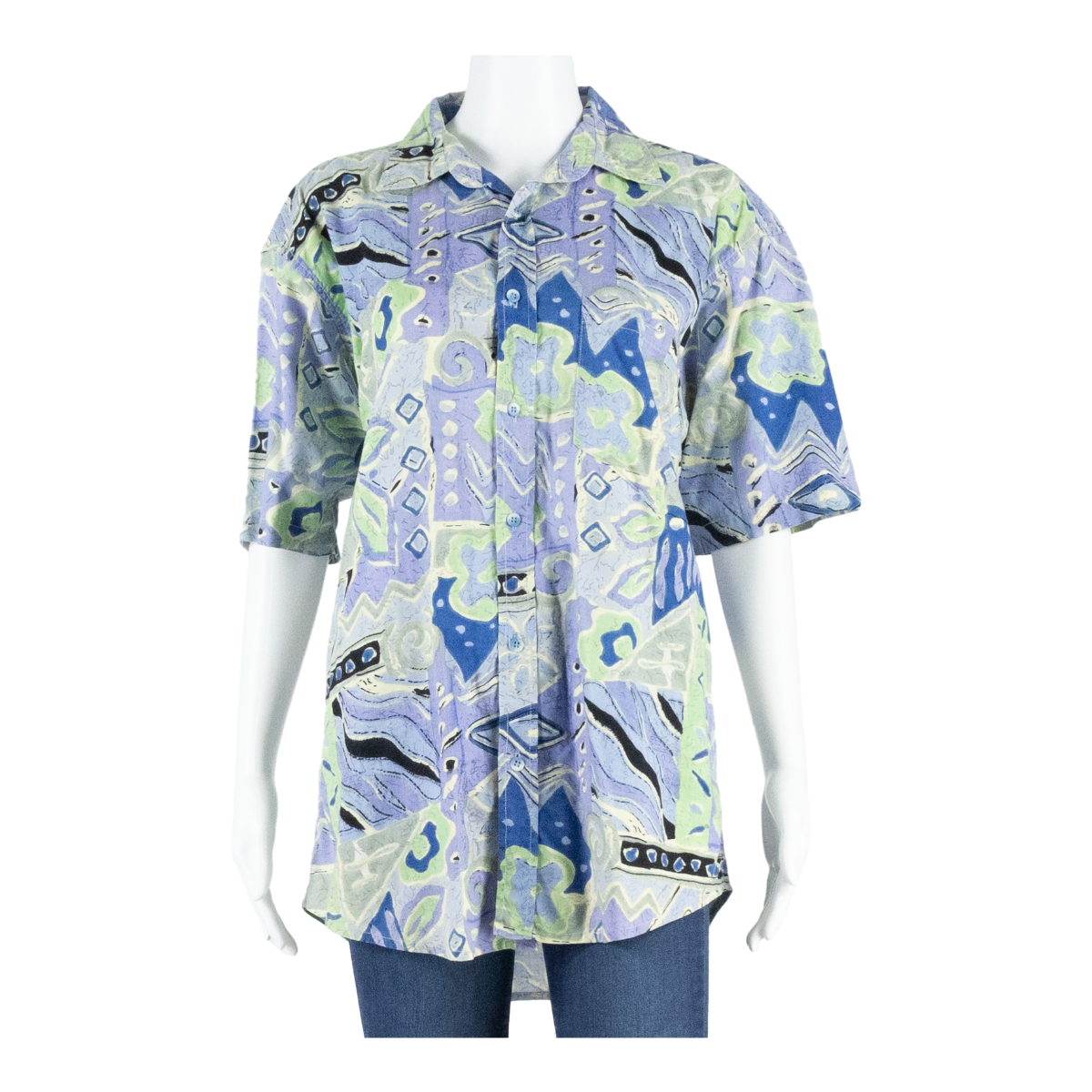 Womens Printed Shirt Purple Crazy Pattern S Refurbished - N/A refurbished available on Cerqular