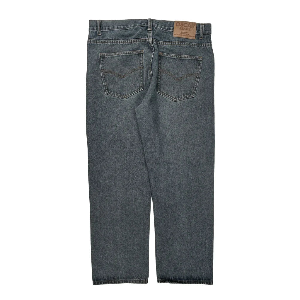 Oscar Jeans Jeans - 36W 30L Grey Denim Refurbished - Thrifted (note: this is a term often used to describe second- refurbished available on Cerqular