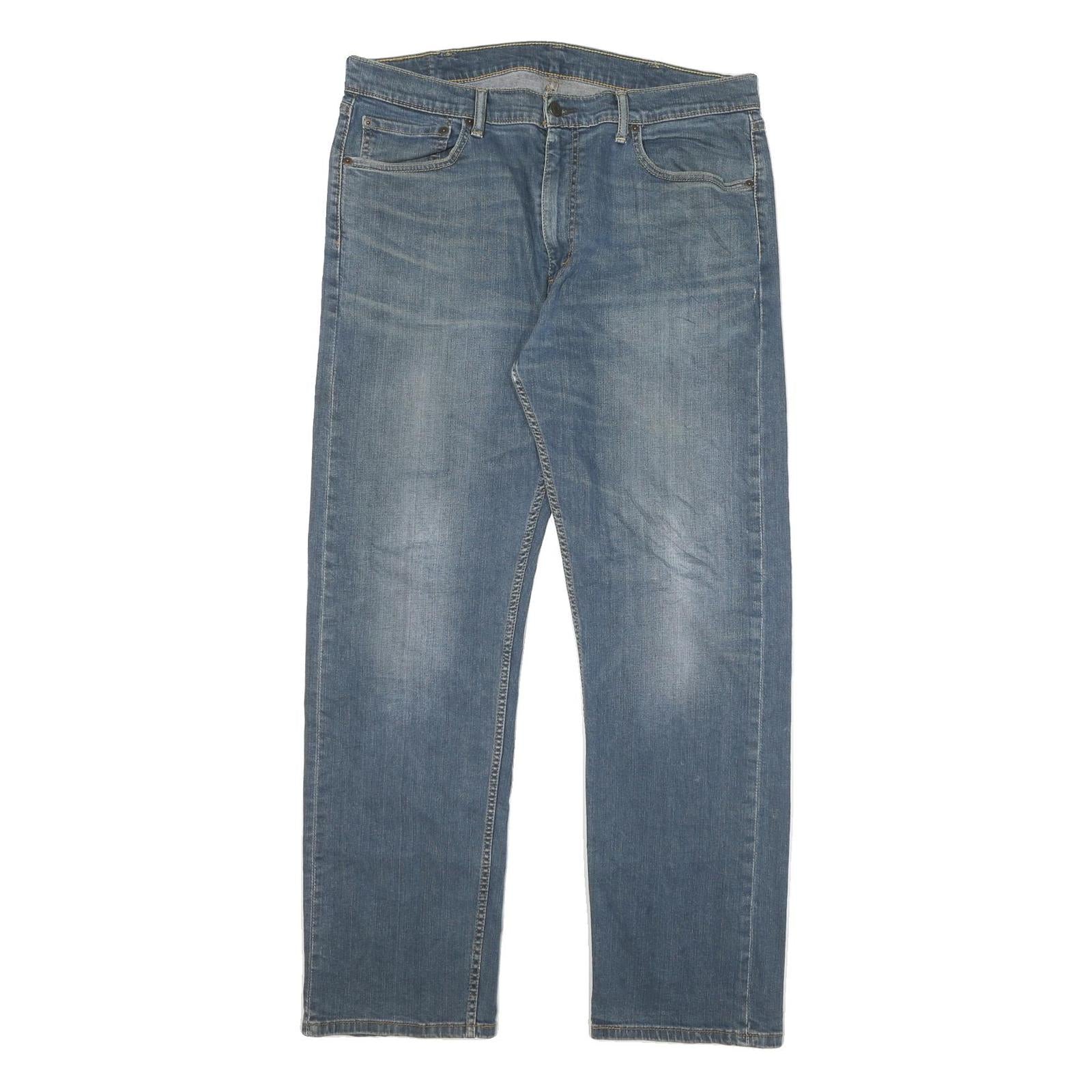 LEVI'S 505 Mens Jeans Blue Regular Straight Denim Medium W38 L32 Classic Fit Refurbished - N/A refurbished available on Cerqular
