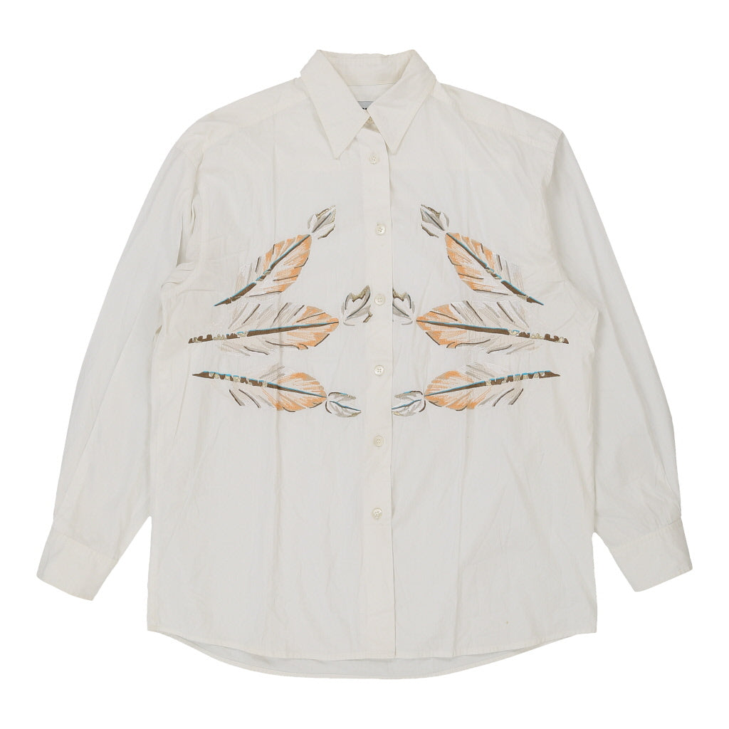 Buy Iceberg Embroidered Shirt - Medium White Cotton | Size: medium Refurbished - $56.03 Iceberg Embroidered Shirt - Medium White Cotton | Size: medium Refurbished - N/A (Preloved Designer is not a specific brand, it refurbished available on Cerqular