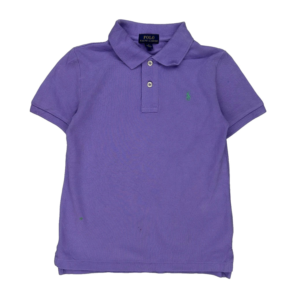 Age 7 Polo By Ralph Lauren Polo Shirt - Small Purple Cotton Refurbished - Thrifted (note: this is a term often used to describe second- refurbished available on Cerqular