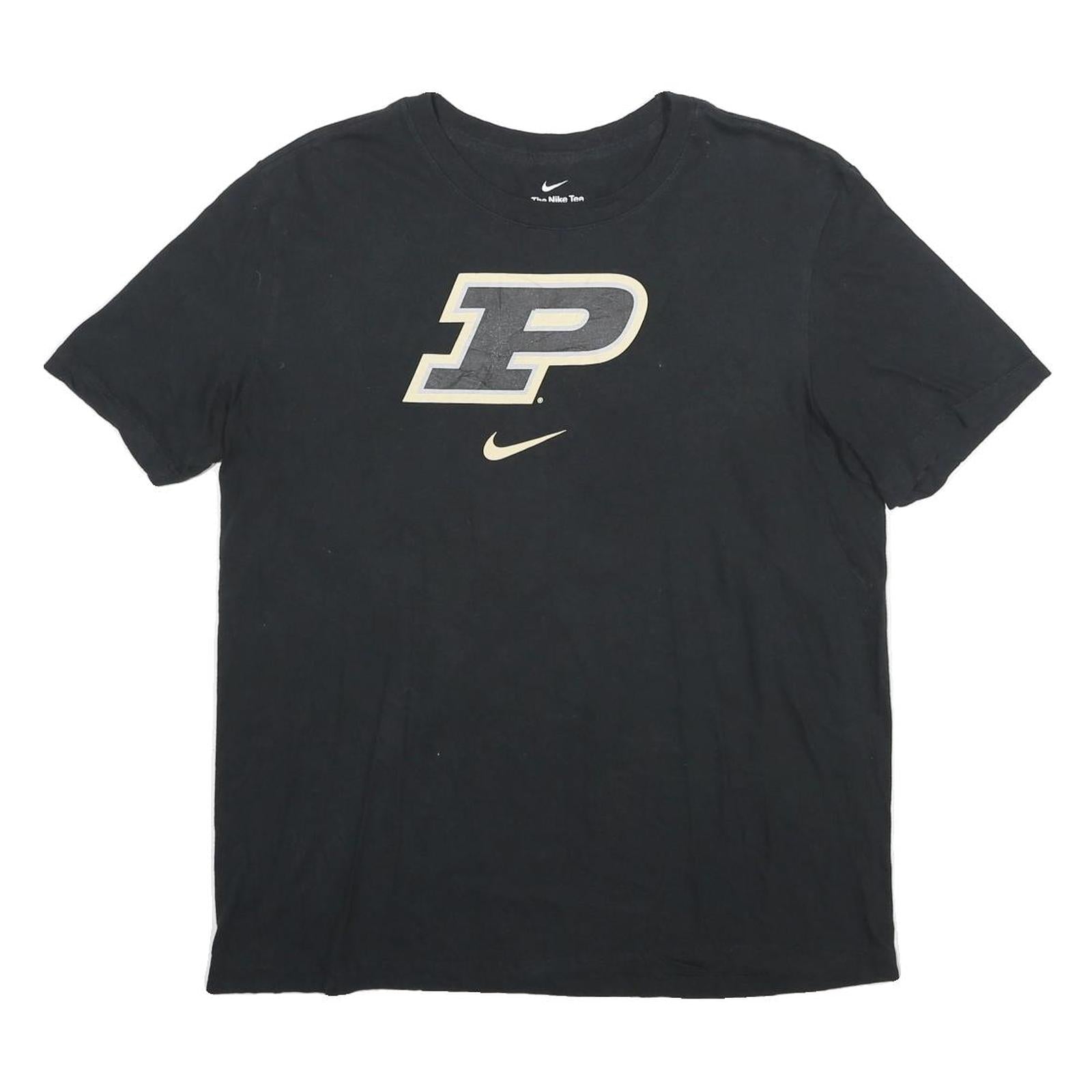 NIKE Mens Black P Graphic T-Shirt M Short Sleeve Crew Neck Cotton Casual Refurbished - N/A refurbished available on Cerqular