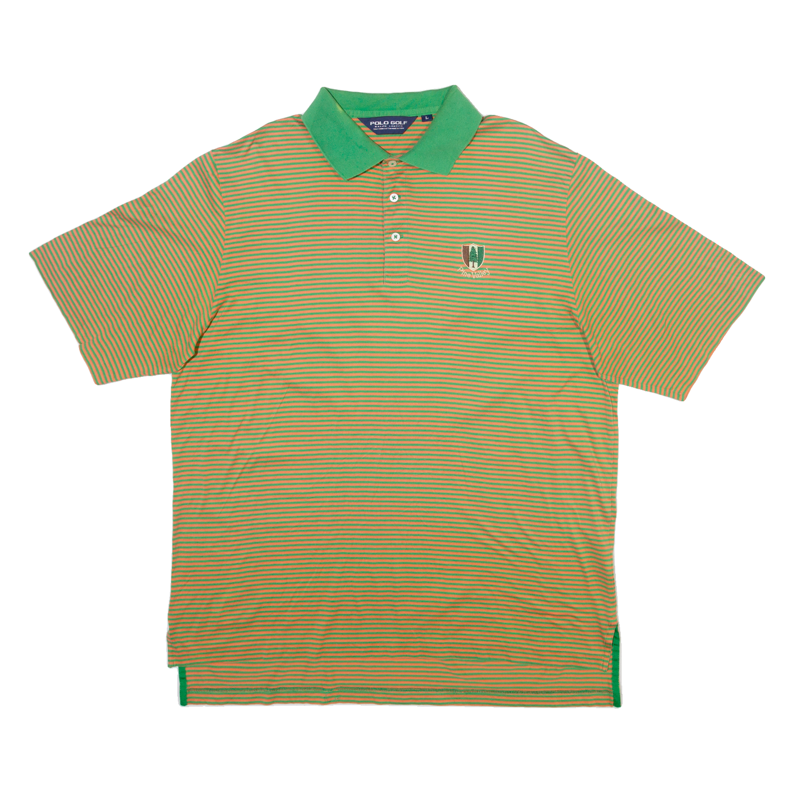 RALPH LAUREN POLO GOLF Mens Polo Shirt Green Striped L Refurbished - N/A refurbished available on Cerqular