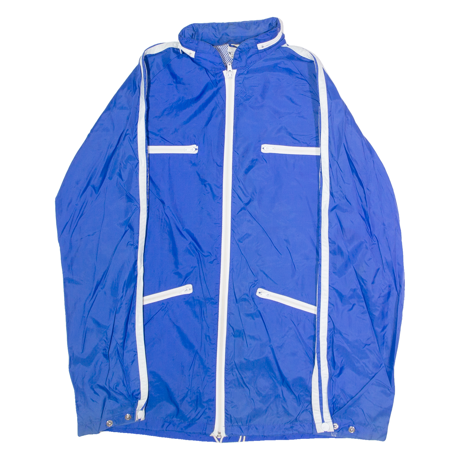 Mens Rain Jacket Blue 90s Hooded XS Refurbished - N/A refurbished available on Cerqular
