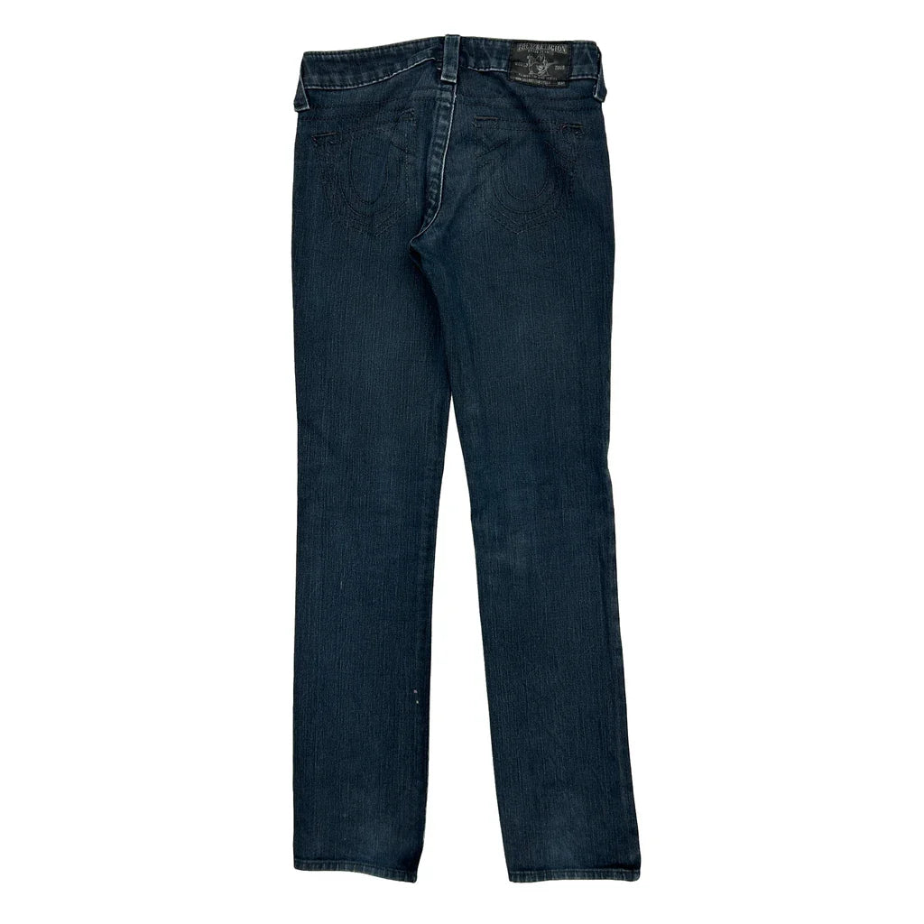 True Religion Jeans - 24W 25L Dark Wash Cotton Blend Refurbished - Thrifted (note: this is a term often used to describe second- refurbished available on Cerqular