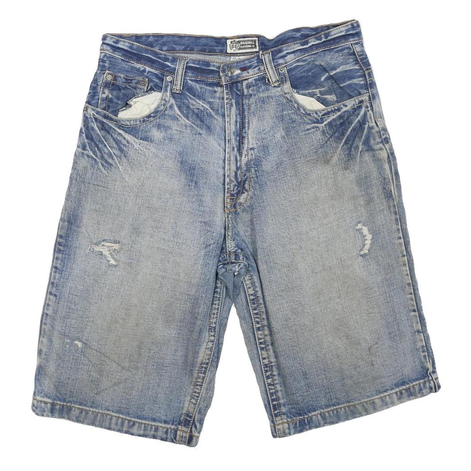 Buy ROUTE 66 Mens Denim Blue Casual Shorts M W34 Cotton Blend Distressed Refurbished - $15.59 ROUTE 66 Mens Denim Blue Casual Shorts M W34 Cotton Blend Distressed Refurbished - N/A refurbished available on Cerqular