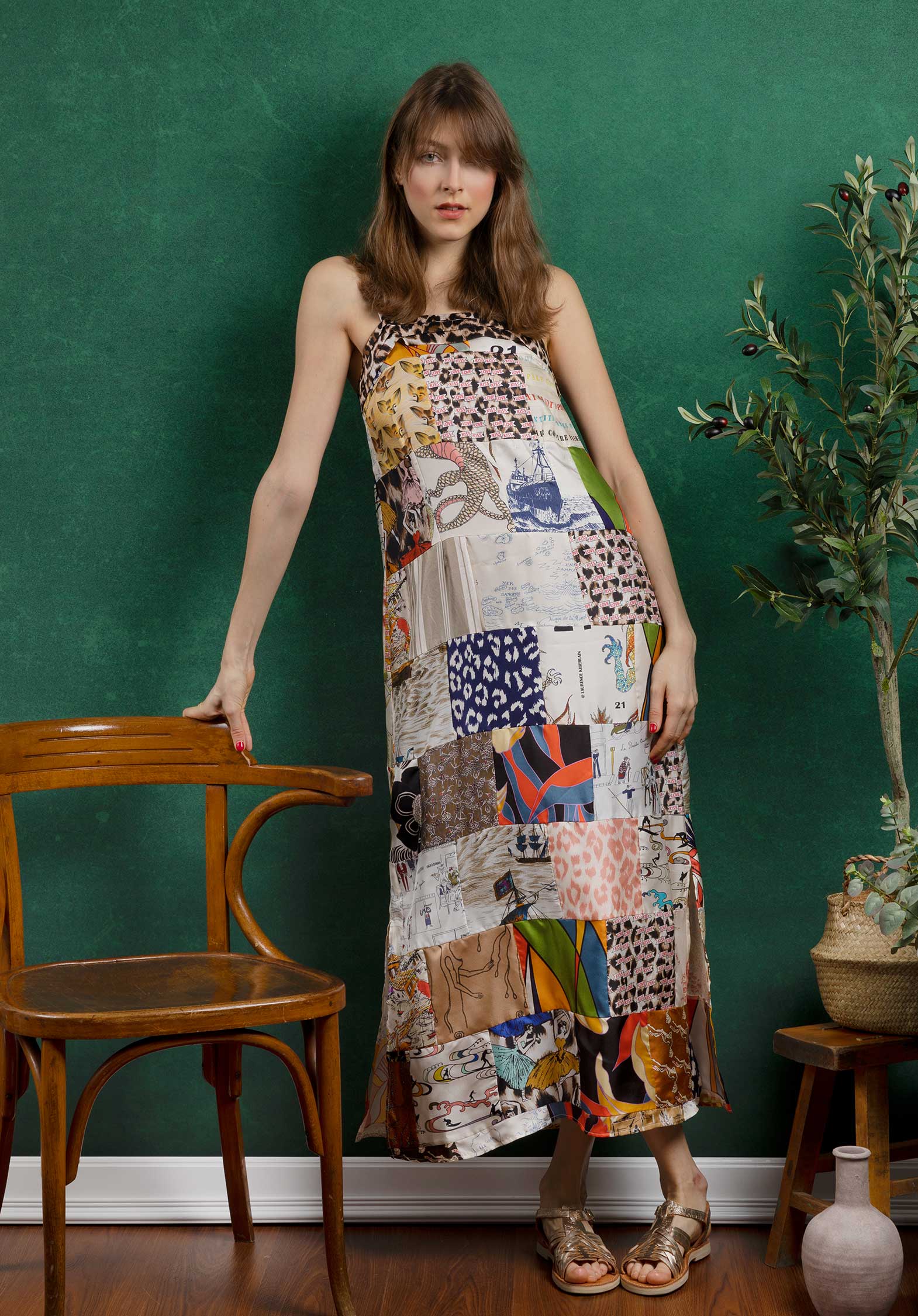 Dress Baden Mix-Upcycling-Patchw | Color: MIX UPCYCLING PATCHW | Size: 0-XS Refurbished - N/A (I could not find a well-known brand with this name refurbished available on Cerqular