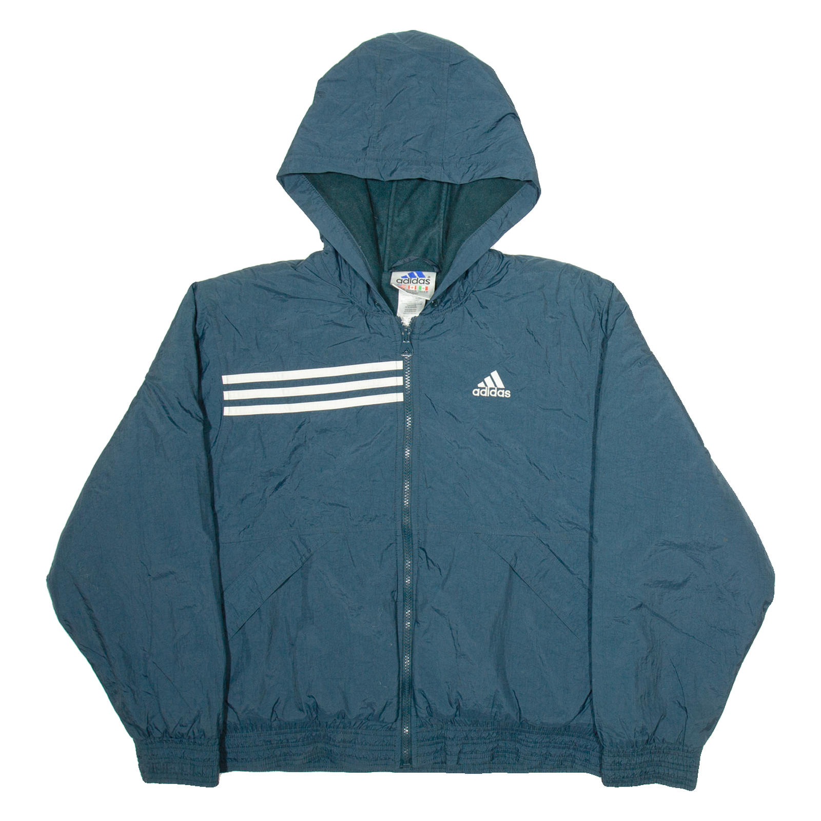 ADIDAS Mens Jacket Blue Nylon Hooded M Refurbished - N/A refurbished available on Cerqular