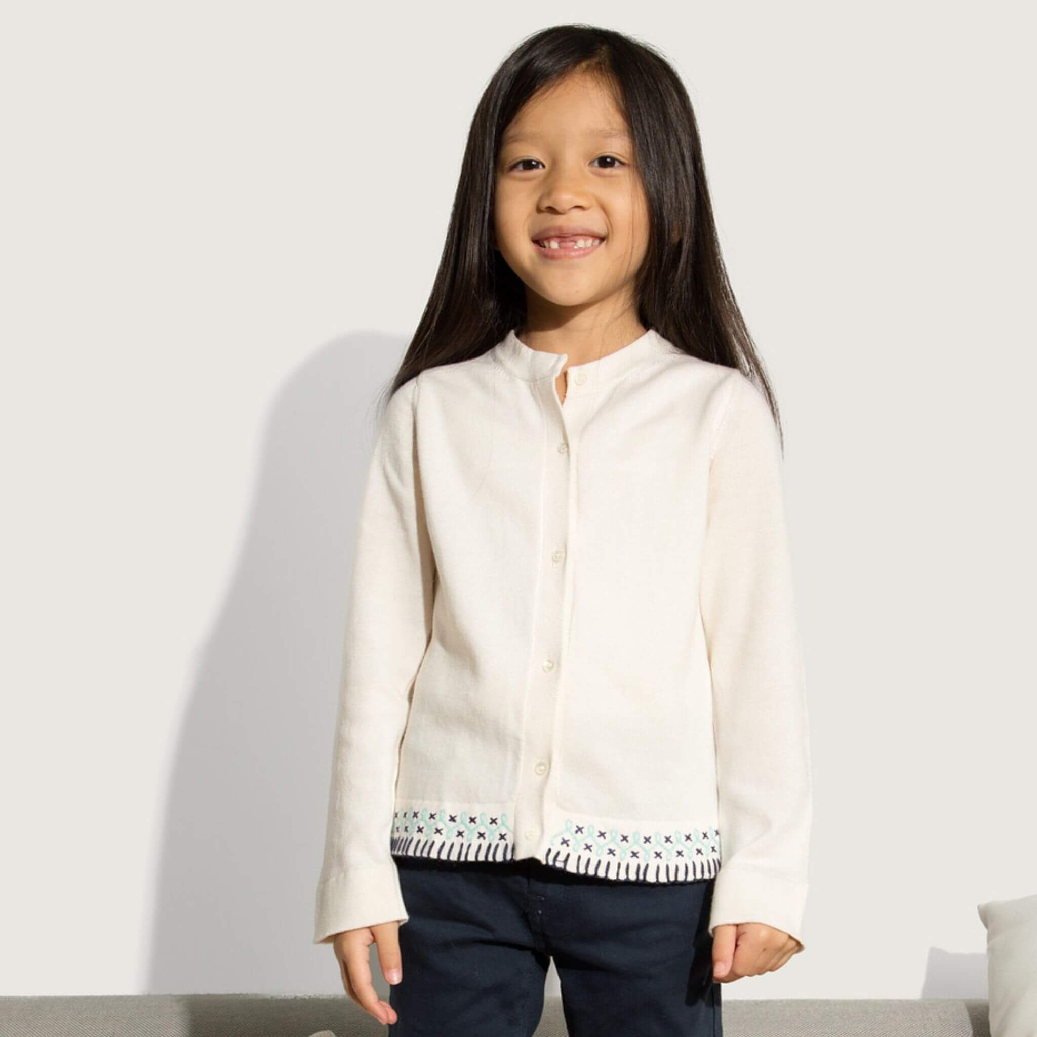 Buy Embroidered Ivory Cardigan | Size: 2T Refurbished - $64.00 Embroidered Ivory Cardigan | Size: 2T Refurbished - Firebird Kids refurbished available on Cerqular