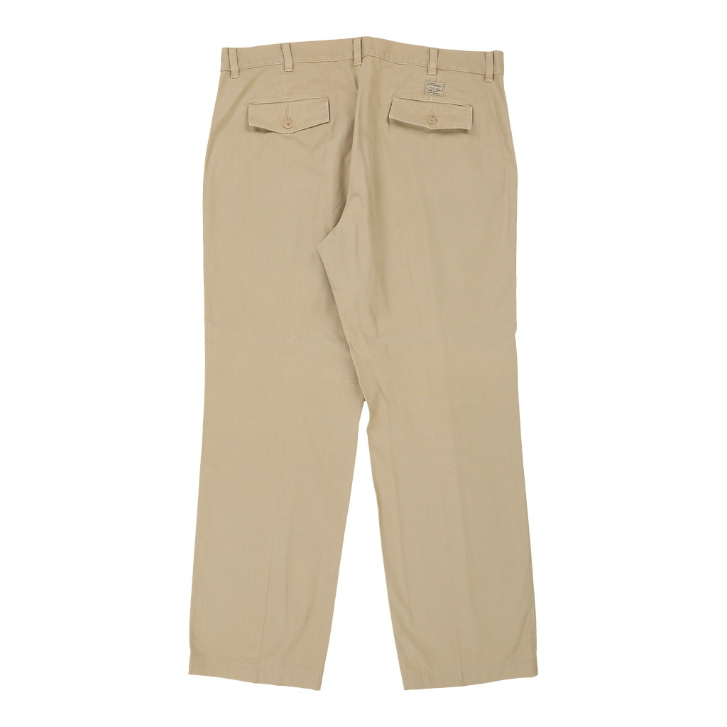 Cotton Belt Trousers - 40W 33L Beige Cotton Refurbished - Thrifted (note: this is a term often used to describe second- refurbished available on Cerqular