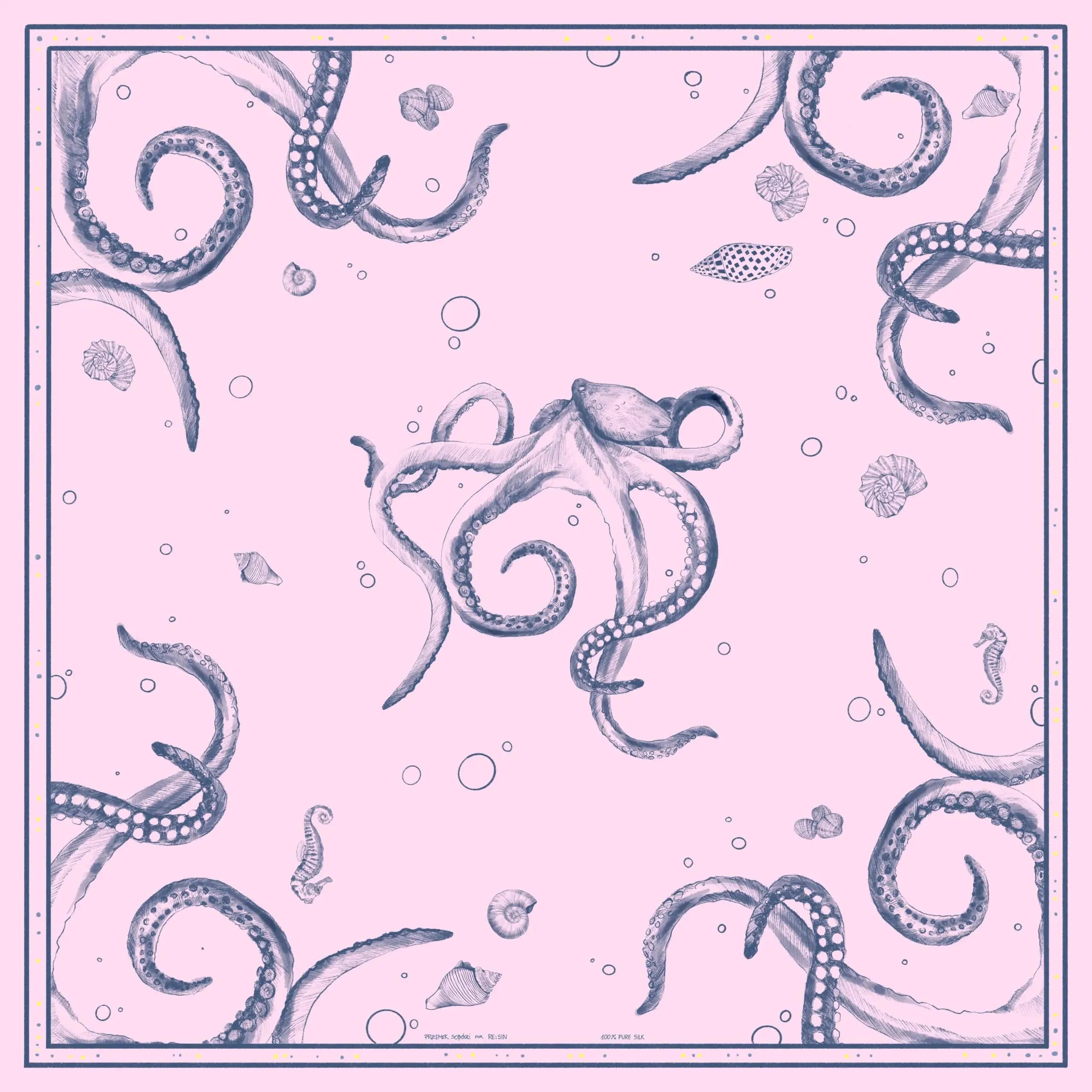 OCTOPUS silk scarf | Size: Large - 90x90 cm Refurbished - N/A (I could not find a well-known brand with this name refurbished available on Cerqular