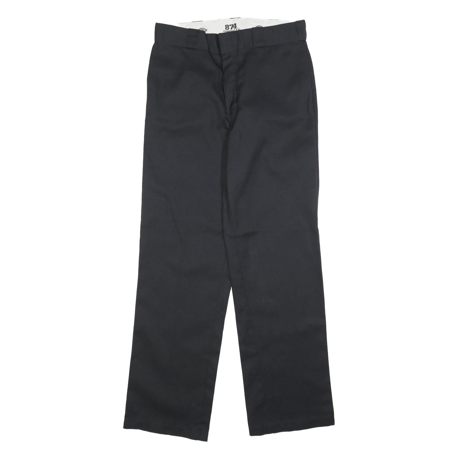DICKIES Mens Regular Fit Black Cotton Blend Trousers W32 L32 Classic Workwear Refurbished - N/A refurbished available on Cerqular