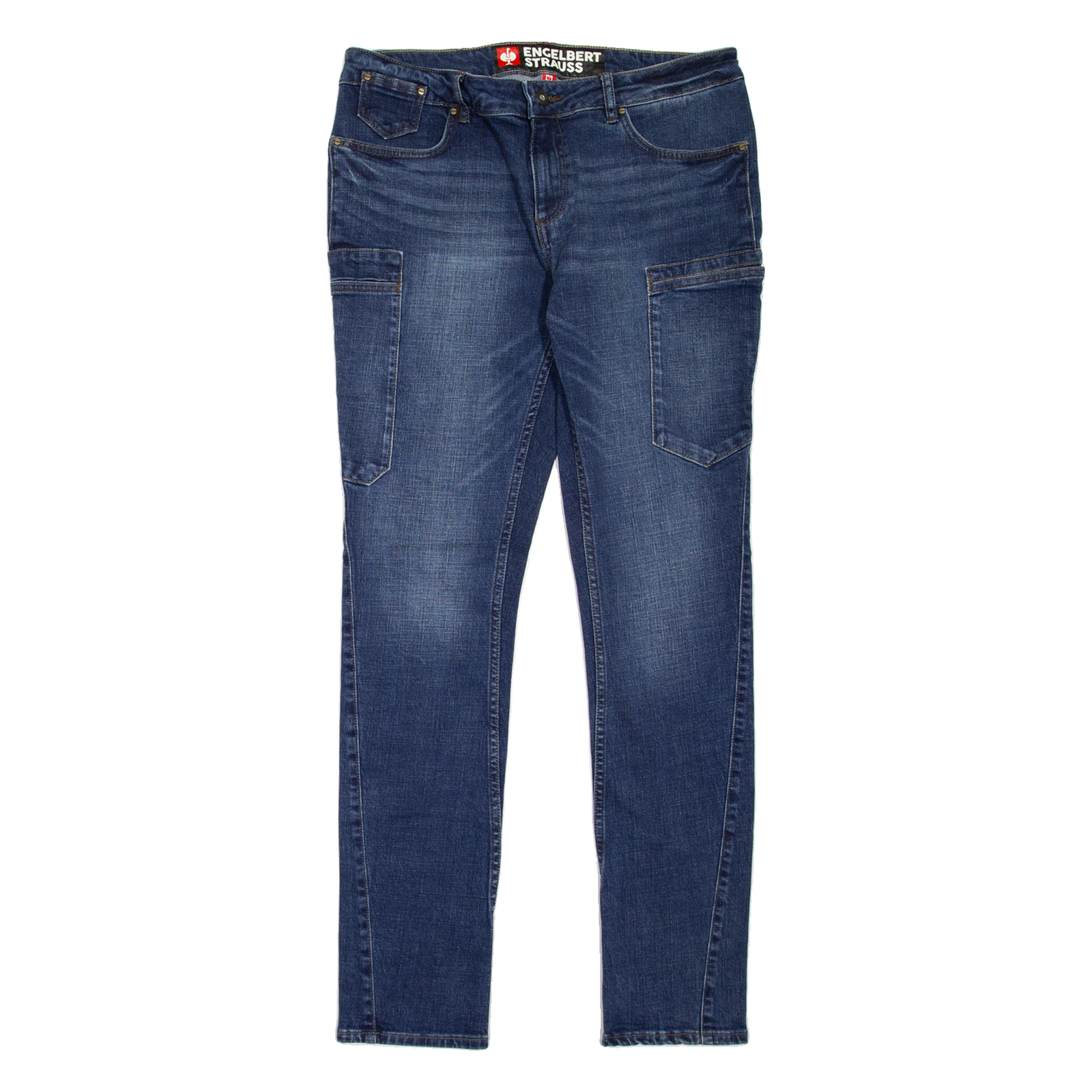 ENGELBERT STRAUSS Workwear Womens Jeans Blue Slim Skinny Stone Wash W34 L32 Refurbished - N/A refurbished available on Cerqular