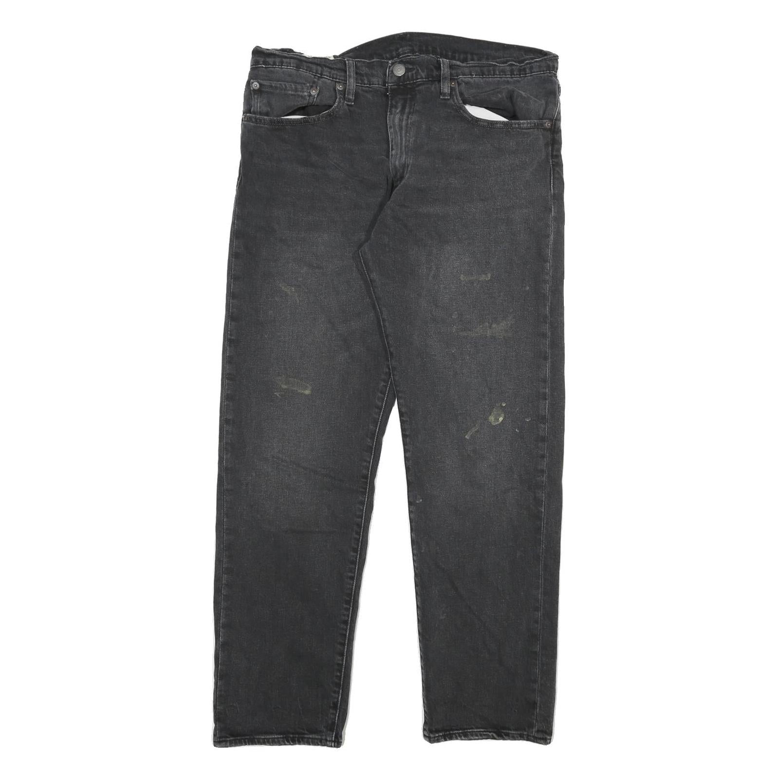 LEVI'S 507 Mens Regular Fit Black Denim Jeans W33 L30 Distressed Cotton Blend Refurbished - N/A refurbished available on Cerqular