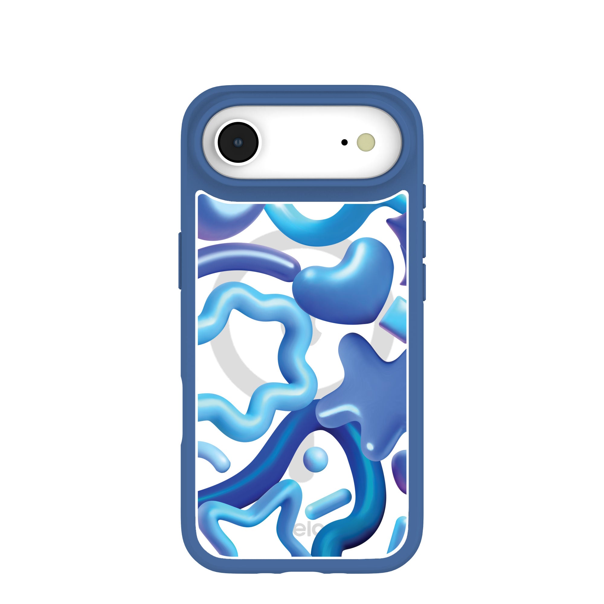 Clear Blue Chrome iPhone Air Case With True Blue Ridge (MagSafe included) Refurbished - Pela Case refurbished available on Cerqular