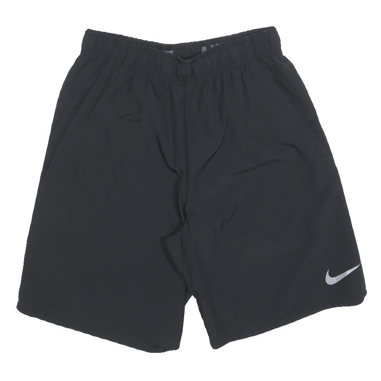 NIKE Mens Black Sports Casual Polyester Shorts S W26 Elastic Waist Activewear Refurbished - N/A refurbished available on Cerqular