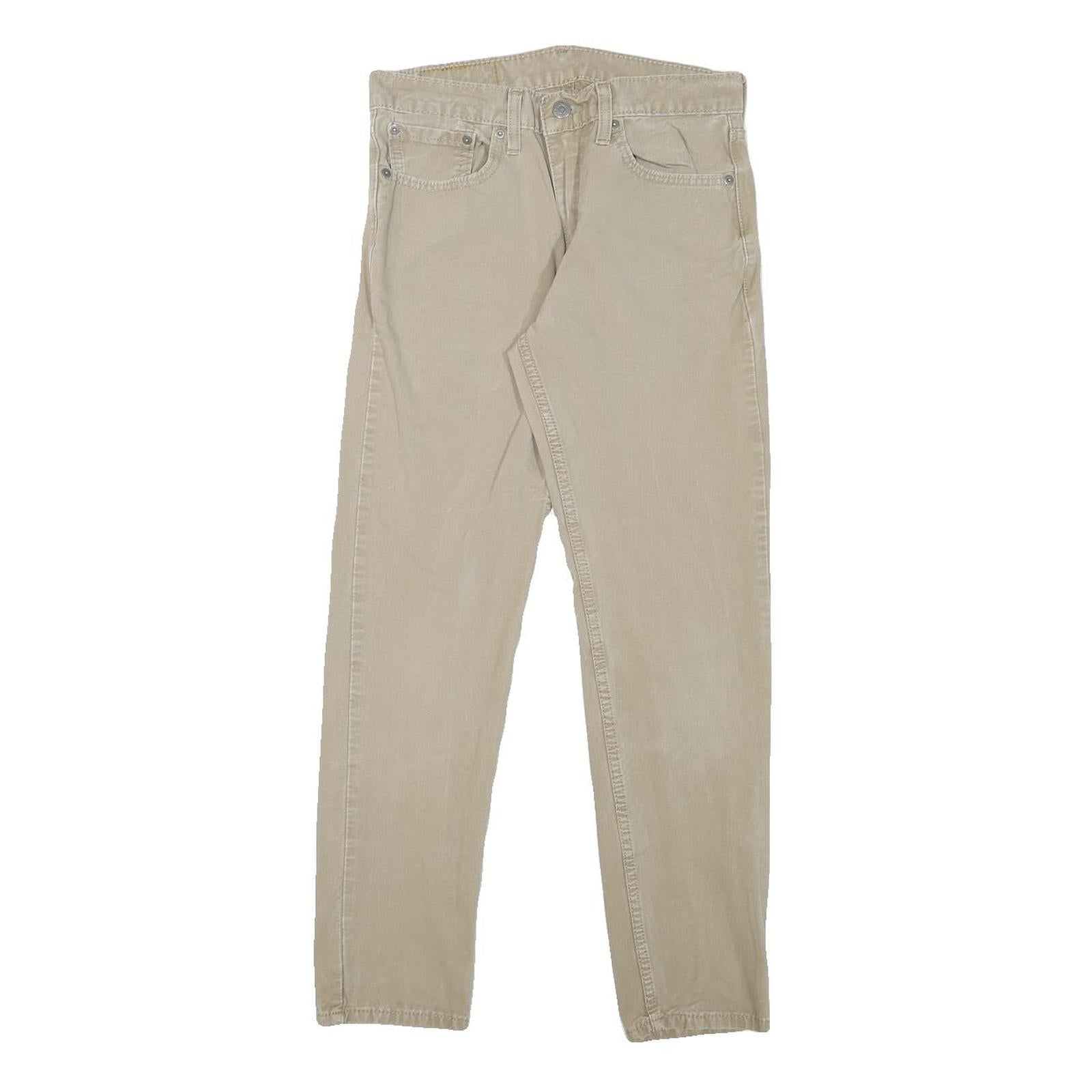 LEVI'S Mens Slim Beige Denim Slim Fit Jeans W28 L26 Cotton Blend Zip Refurbished - N/A refurbished available on Cerqular