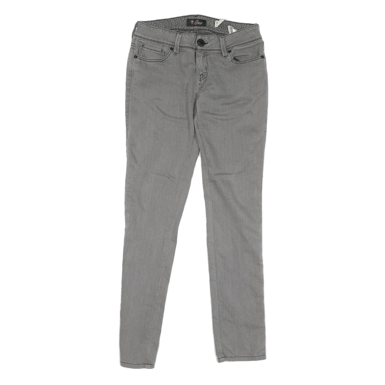 GUESS Womens Grey Regular Fit Skinny Denim Jeans Cotton Blend W32 L33 Stylish Refurbished - N/A refurbished available on Cerqular