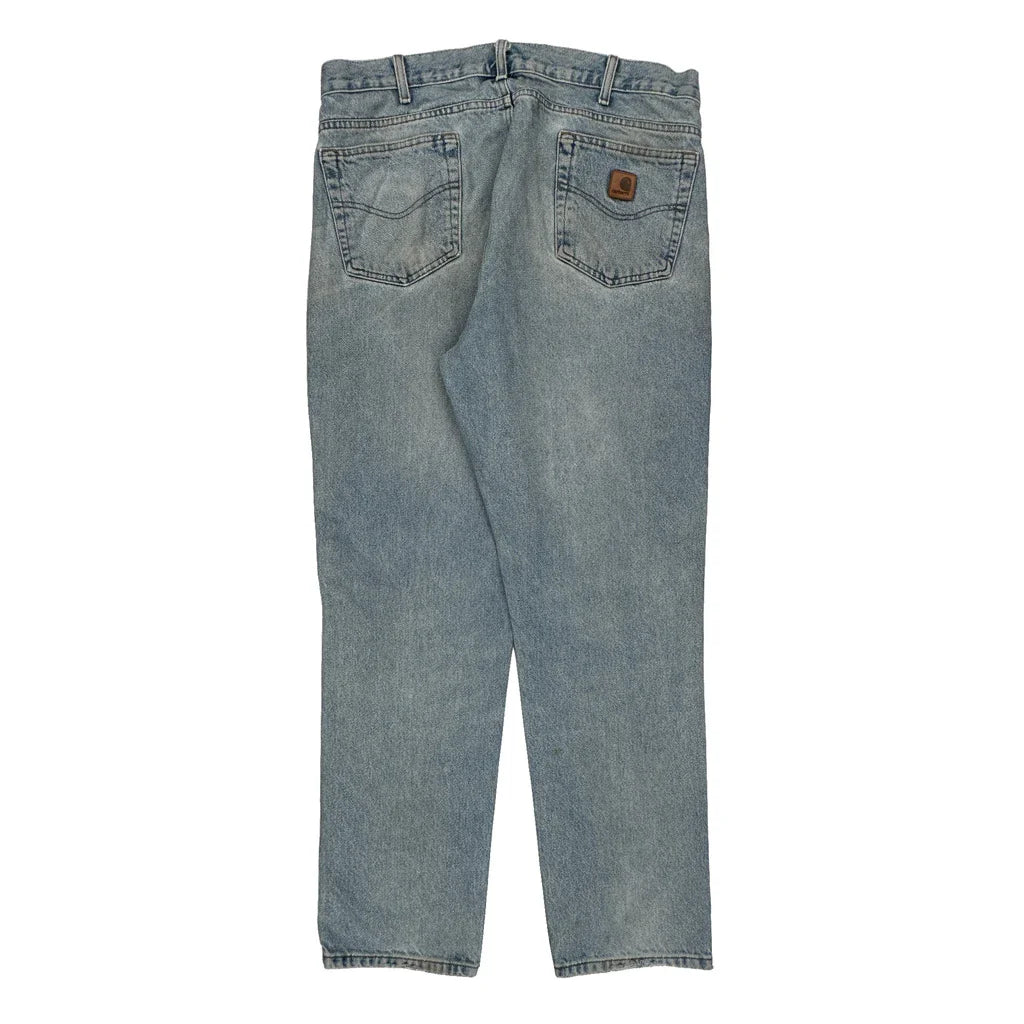 Carhartt Jeans - 38W 32L Light Wash Cotton Refurbished - Thrifted (note: this is a term often used to describe second- refurbished available on Cerqular