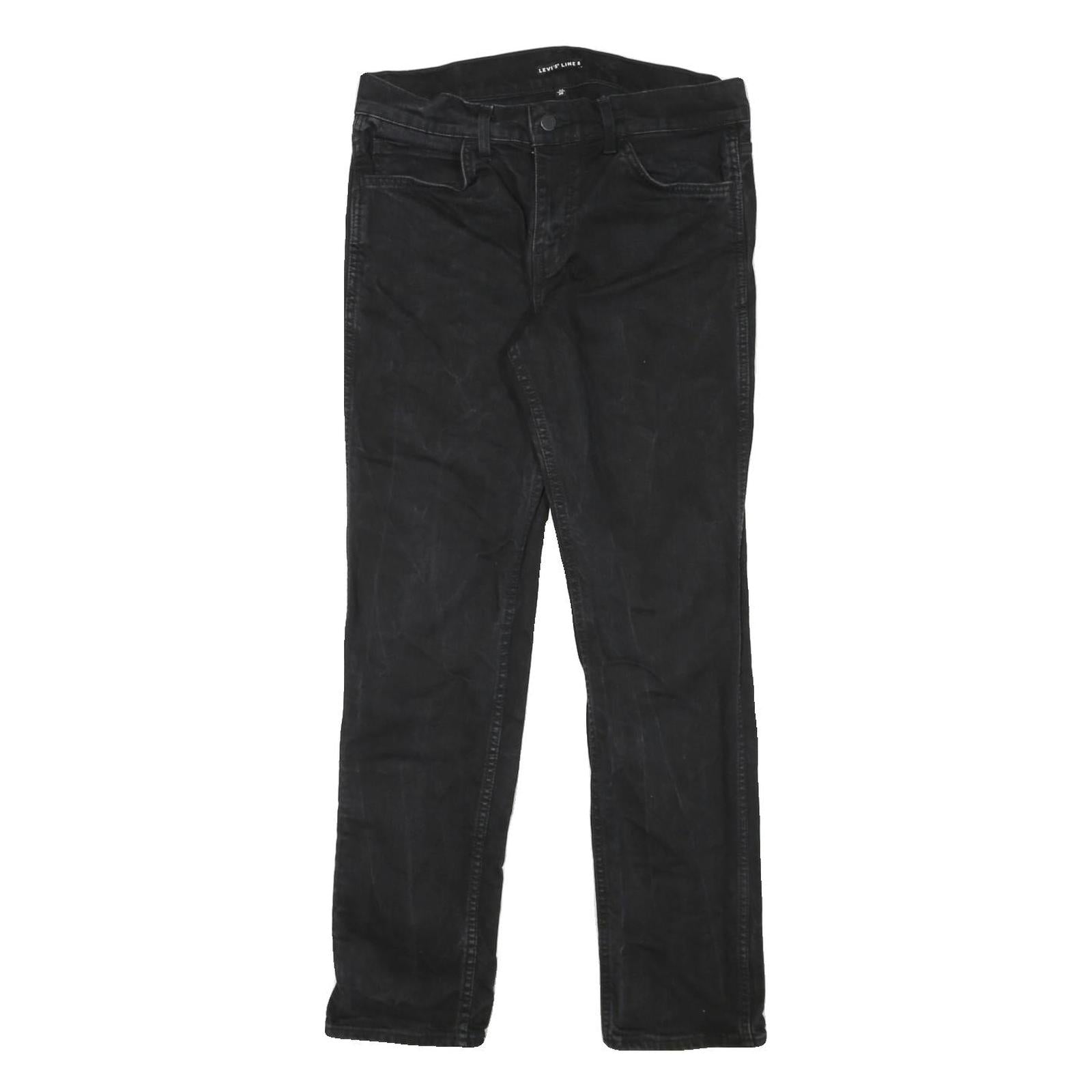 LEVI'S Mens Slim Black Denim Raw Slim Jeans W30 L28 Stylish Cotton Blend Refurbished - N/A refurbished available on Cerqular