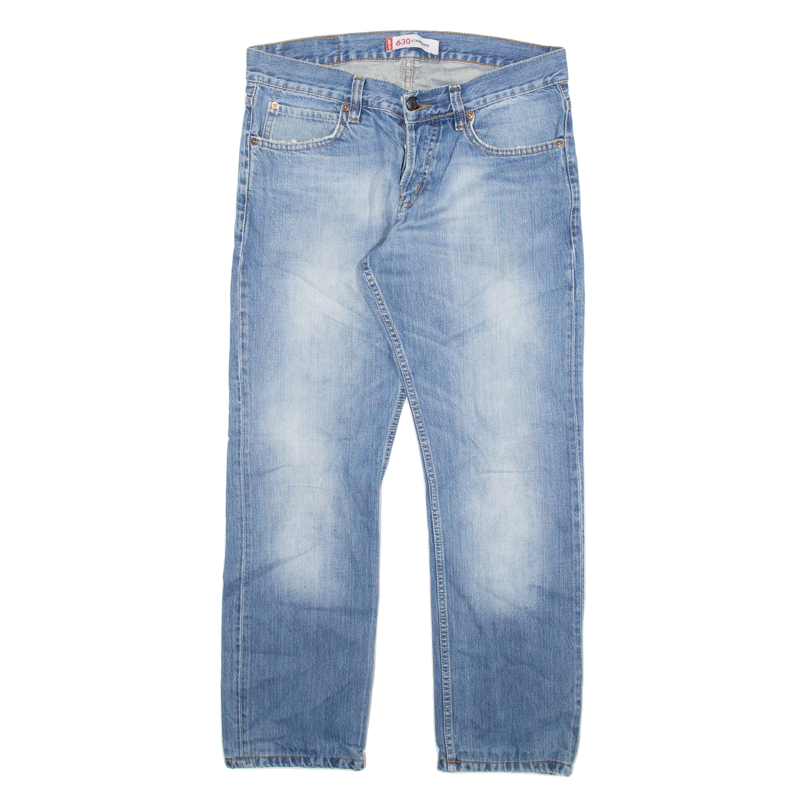 LEVI'S 630 Mens Jeans Blue Regular Straight Stone Wash W32 L28 Refurbished - N/A refurbished available on Cerqular
