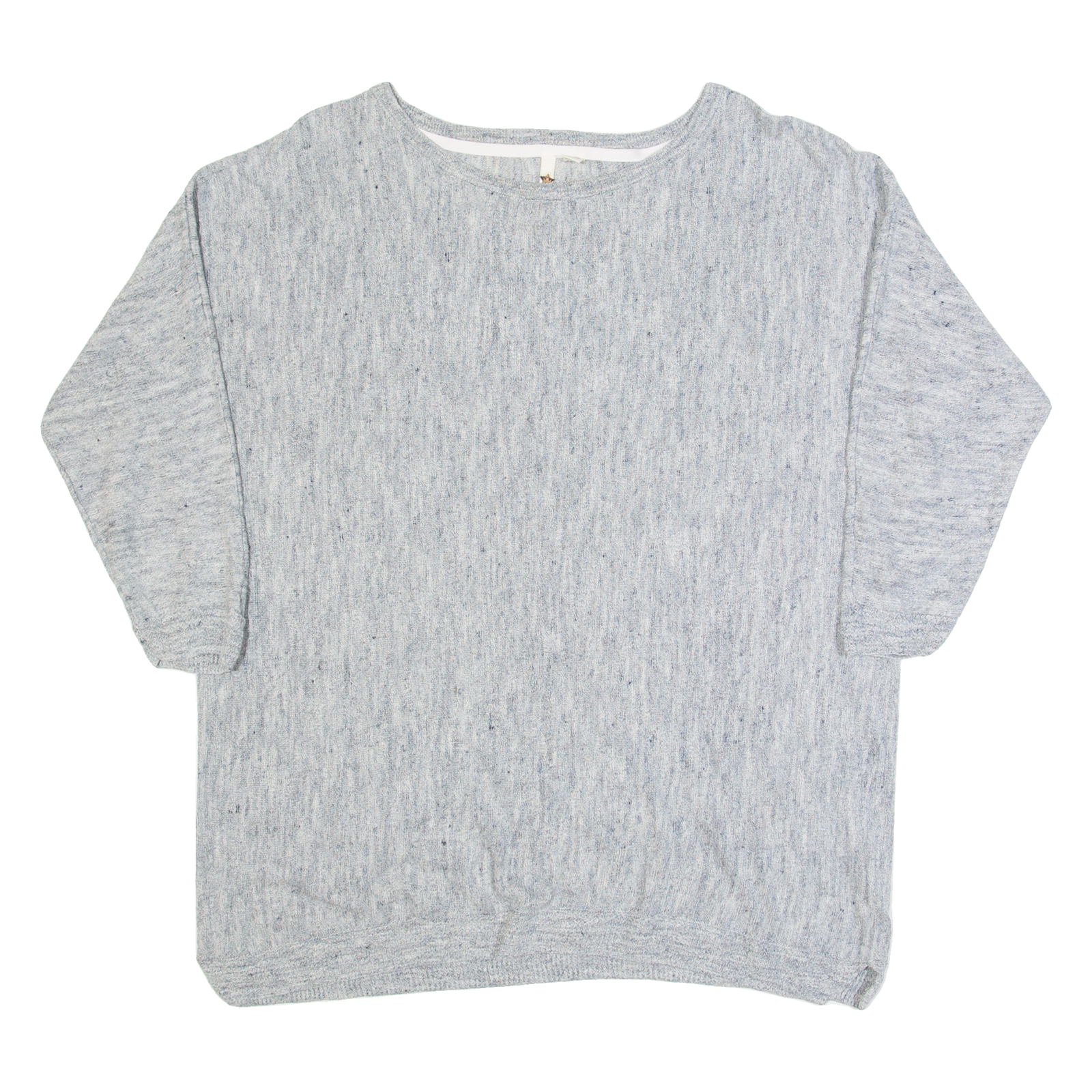WHITE STUFF Womens Jumper Grey Tight Knit 3/4 Sleeve Linen UK 12 Refurbished - N/A refurbished available on Cerqular