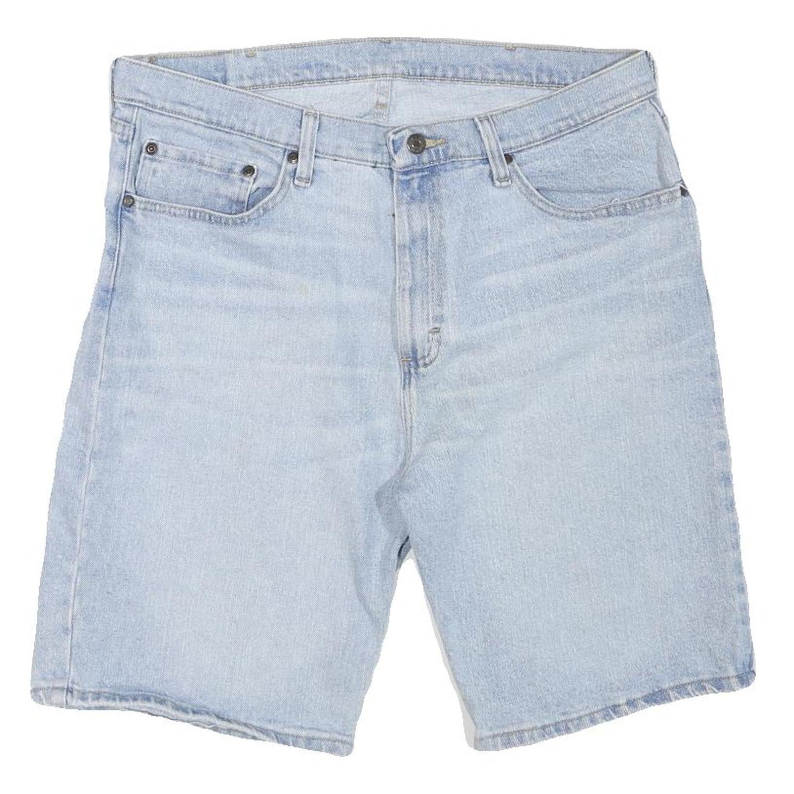 LEVI'S Mens Cotton Blend Light Blue Denim Shorts L W34 Casual Classic Fit Refurbished - N/A refurbished available on Cerqular
