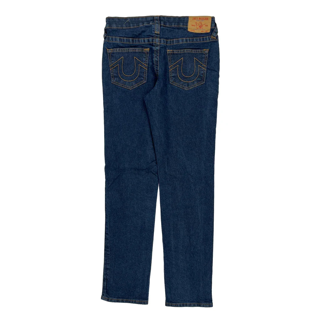 Buy True Religion Slim Jeans - 28W UK 8 Blue Denim Refurbished - $66.99 True Religion Slim Jeans - 28W UK 8 Blue Denim Refurbished - Thrifted (note: this is a term often used to describe second- refurbished available on Cerqular