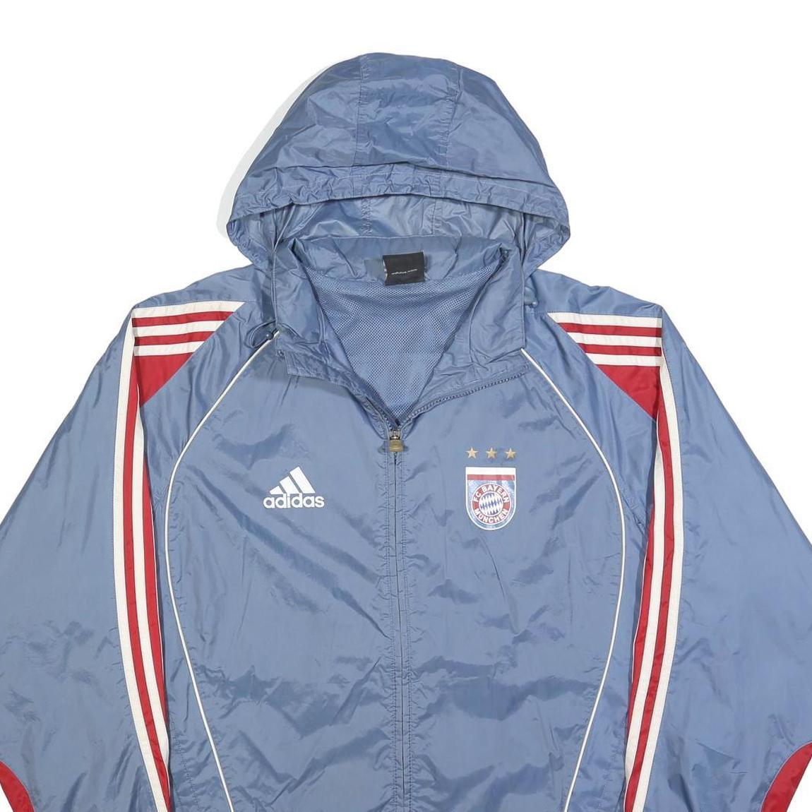 ADIDAS Mens Blue & Red FC Bayern Munich Track Jacket S Polyester Football Sports Refurbished - N/A refurbished available on Cerqular