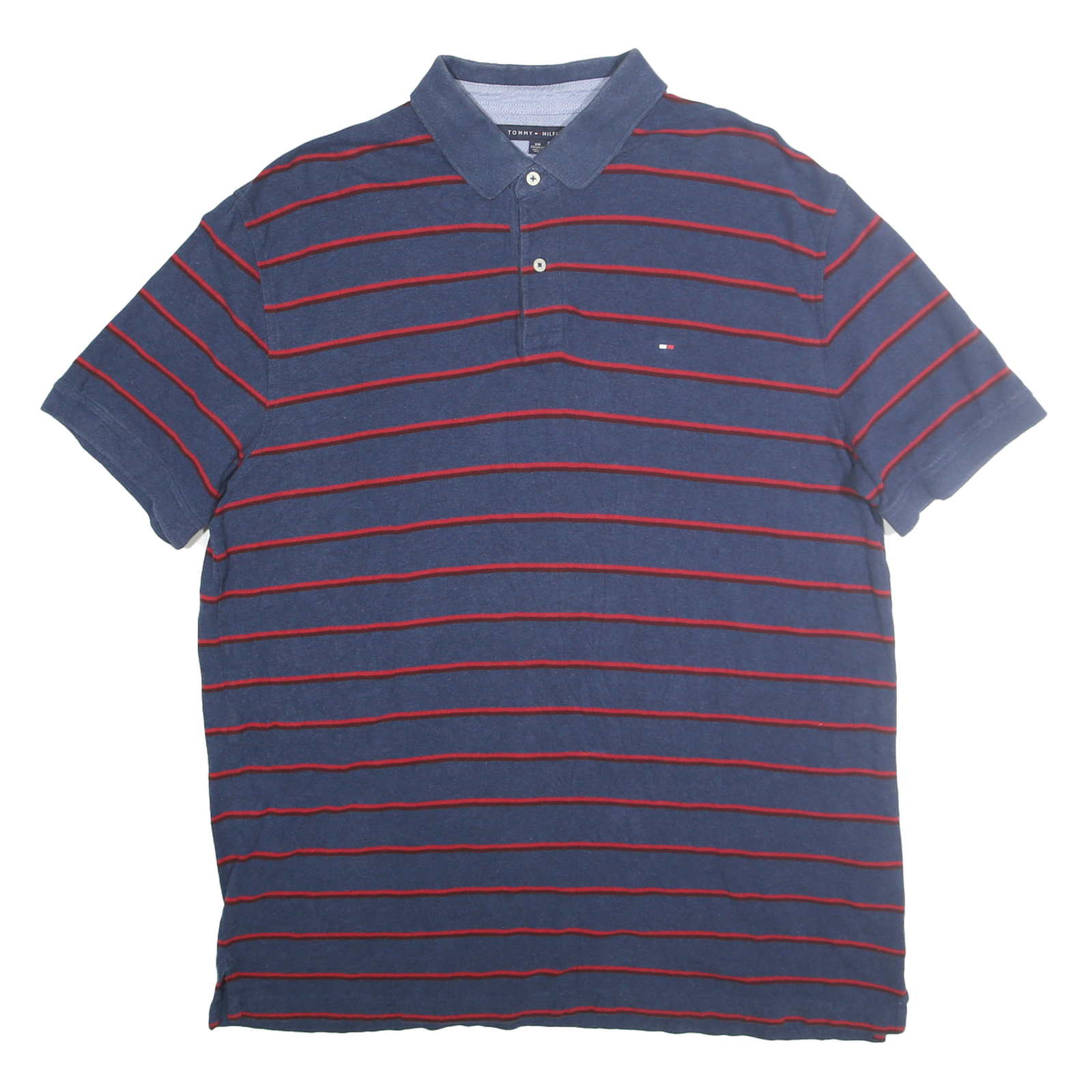 Buy TOMMY HILFIGER Mens Blue & Red Striped Short Sleeve Polo Shirt 2XL Cotton Refurbished - $37.69 TOMMY HILFIGER Mens Blue & Red Striped Short Sleeve Polo Shirt 2XL Cotton Refurbished - N/A refurbished available on Cerqular