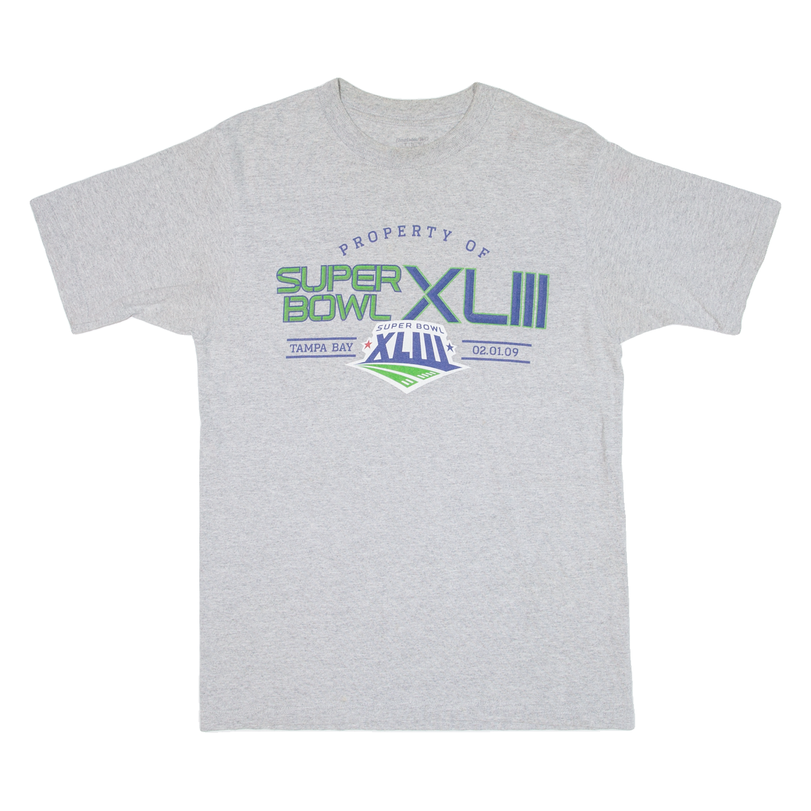 REEBOK Property Of Super Bowl Xl111 Mens T-Shirt Grey USA S Refurbished - N/A refurbished available on Cerqular