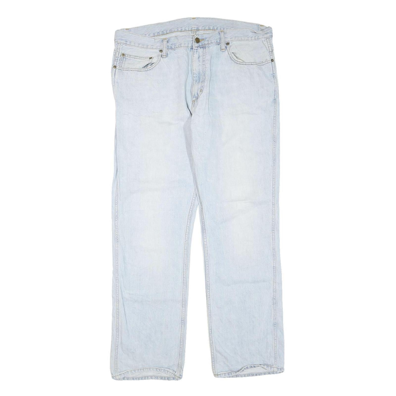 CARHARTT Mens Regular Fit Light Blue Denim Jeans W38 L32 Cotton Blend Zip Refurbished - N/A refurbished available on Cerqular