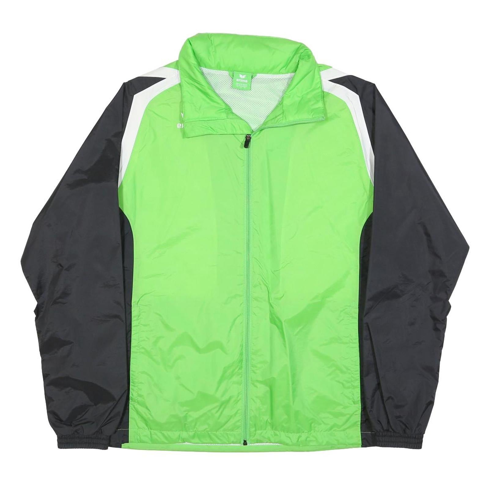 ERIMA Mens Green & Black Lightweight Zip Jacket M Polyester Sports Training Refurbished - N/A refurbished available on Cerqular