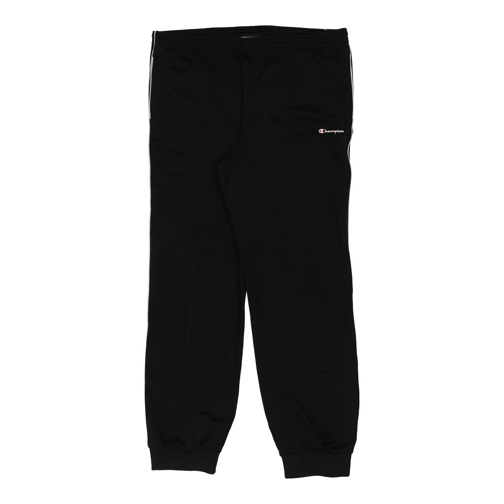 Champion Tracksuit - Large Black Polyester Refurbished - Thrifted (note: this is a term often used to describe second- refurbished available on Cerqular