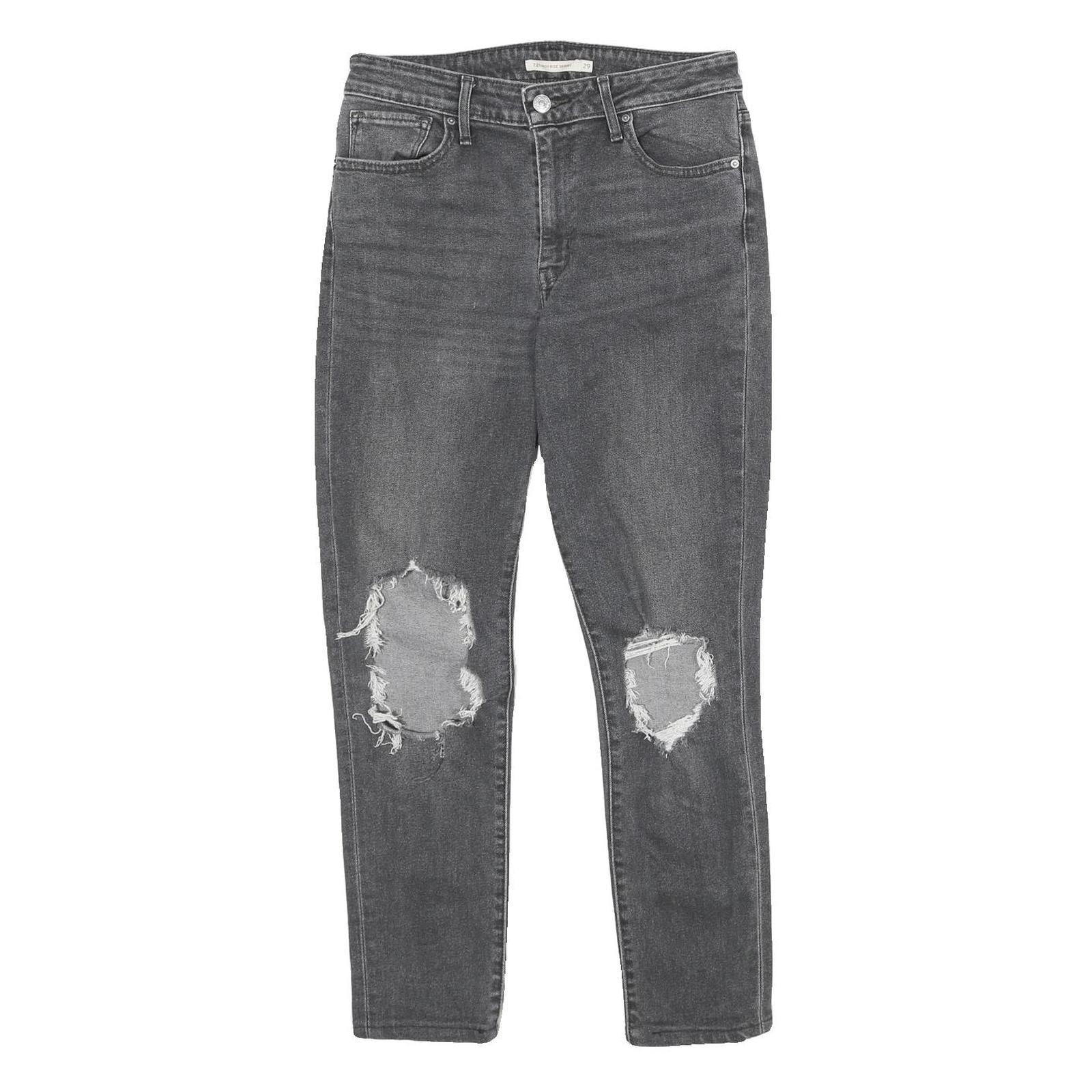 LEVI'S 721 High Rise Skinny Womens Jeans Grey Slim Skinny Denim Medium W29 L28 Refurbished - N/A refurbished available on Cerqular