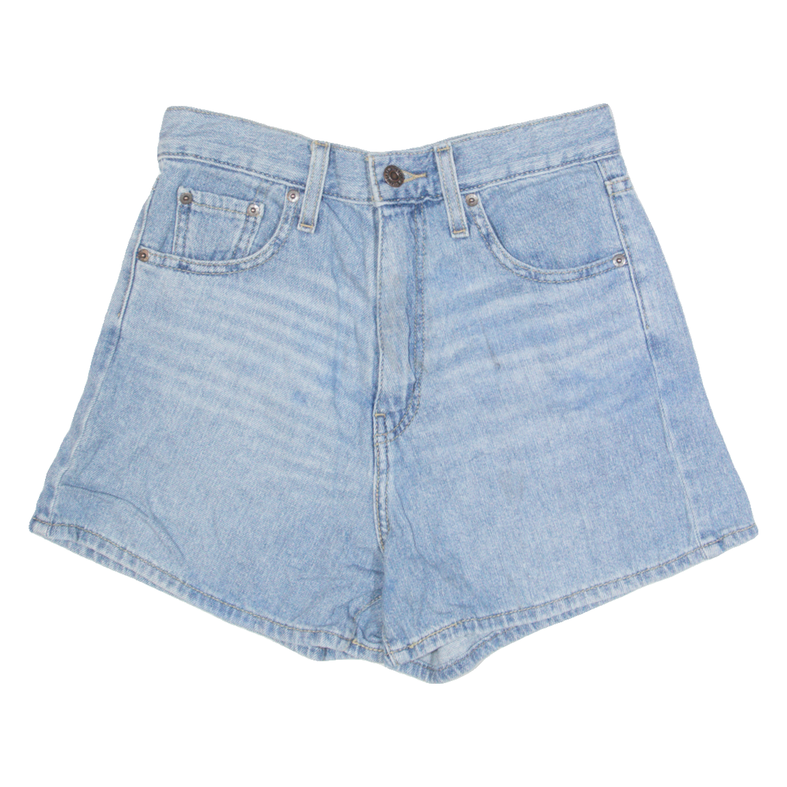 LEVI'S High Rise Womens Denim Shorts Blue Loose S W26 Refurbished - N/A refurbished available on Cerqular
