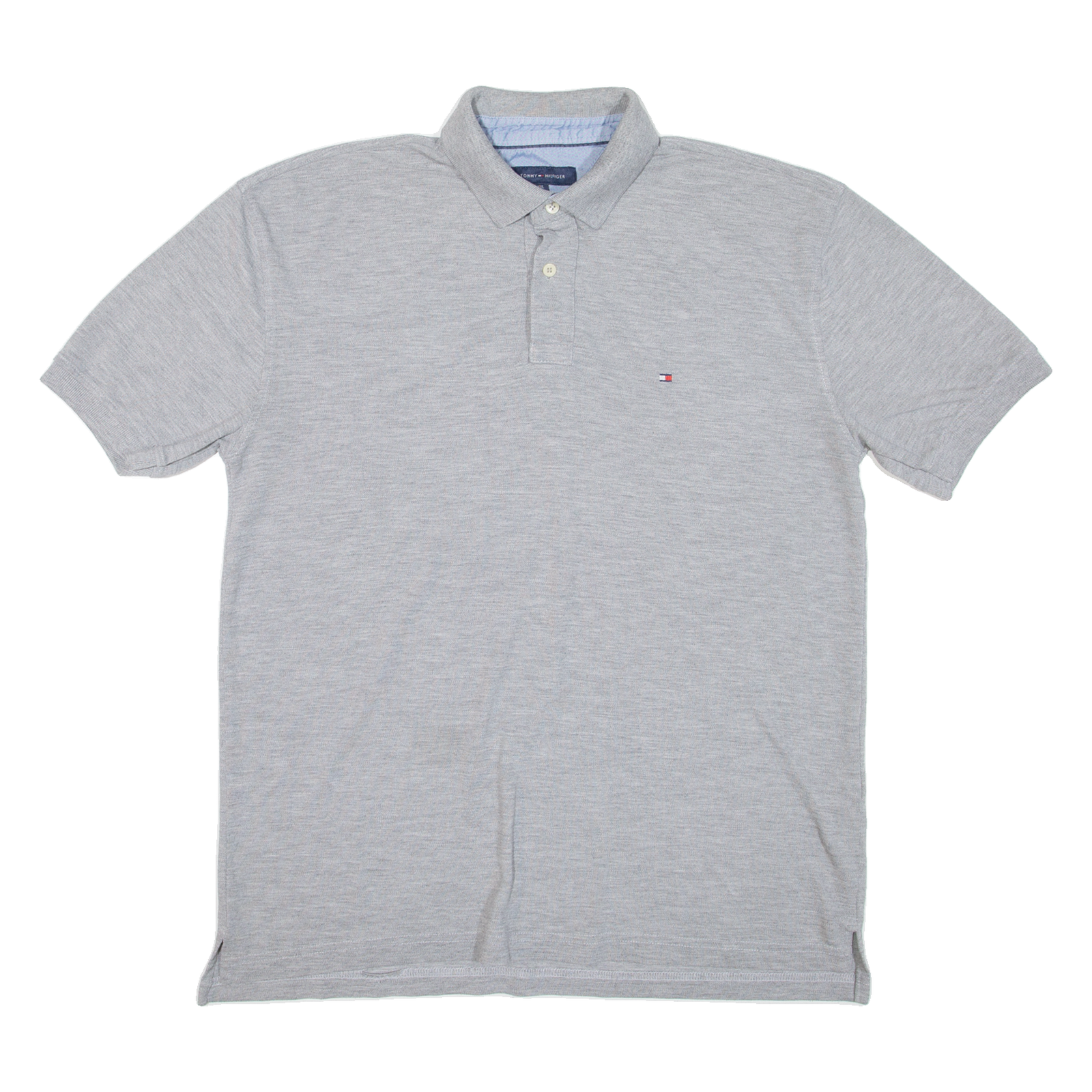 TOMMY HILFIGER Mens Polo Shirt Grey 2XL Refurbished - N/A refurbished available on Cerqular