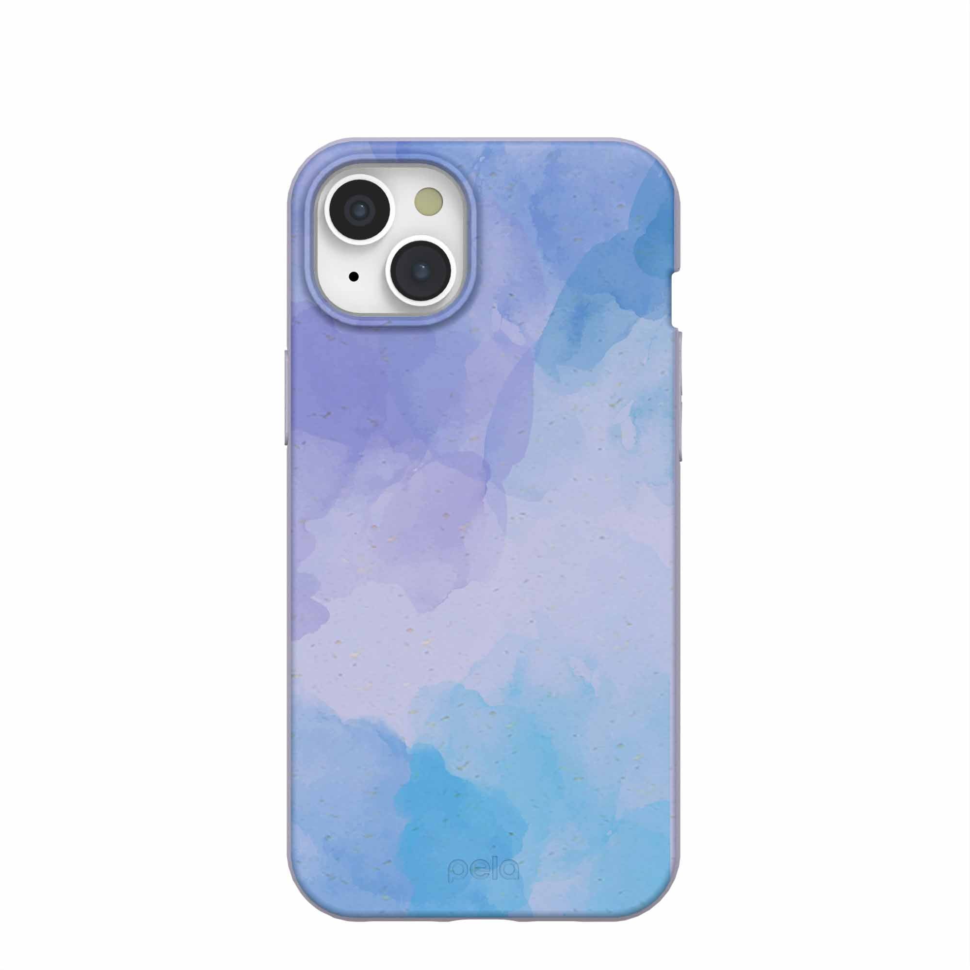 Lavender Blue Reflections iPhone 15 Plus Case Refurbished - Pela Case refurbished available on Cerqular