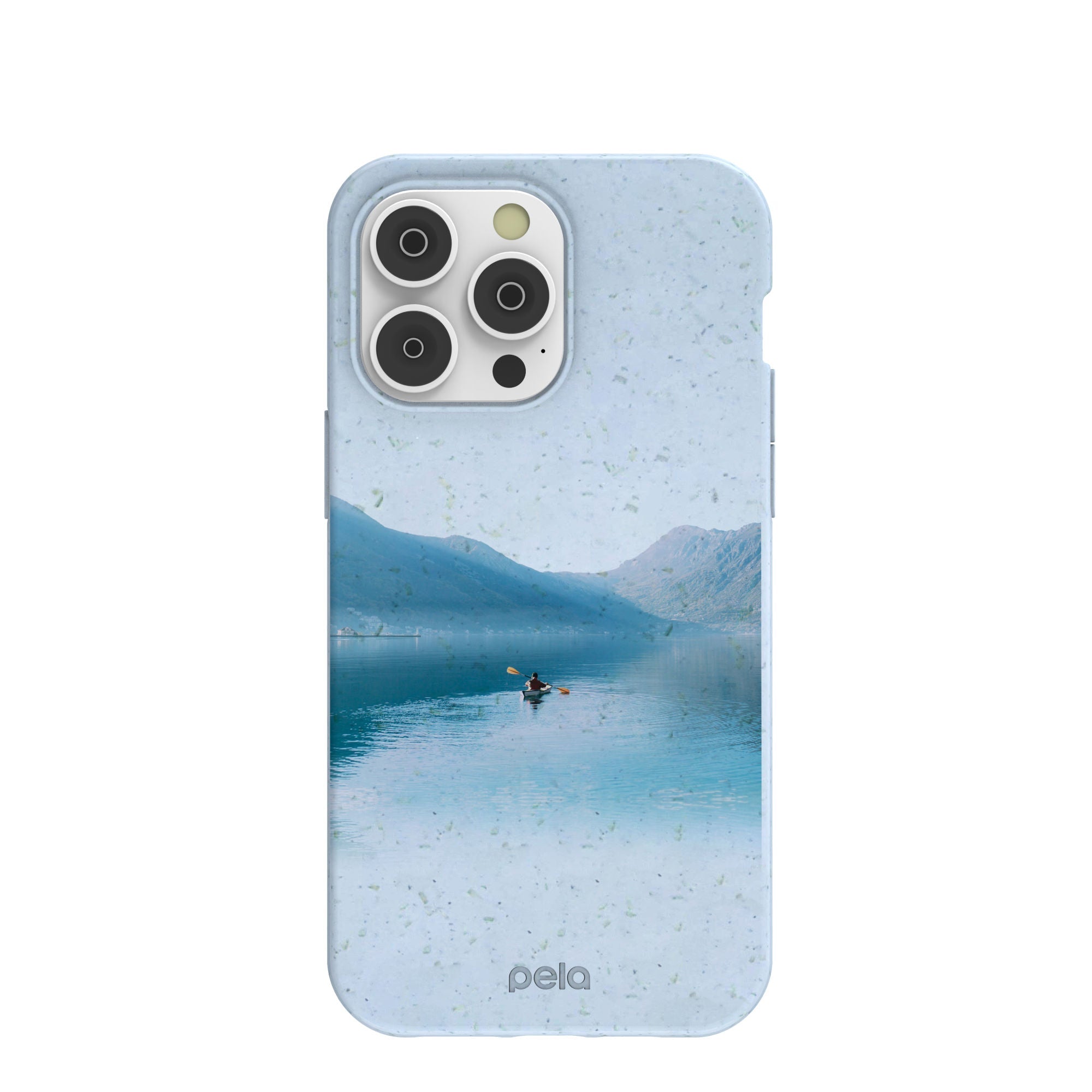 Powder Blue Serene iPhone 14 Pro Max Case Refurbished - Pela Case refurbished available on Cerqular