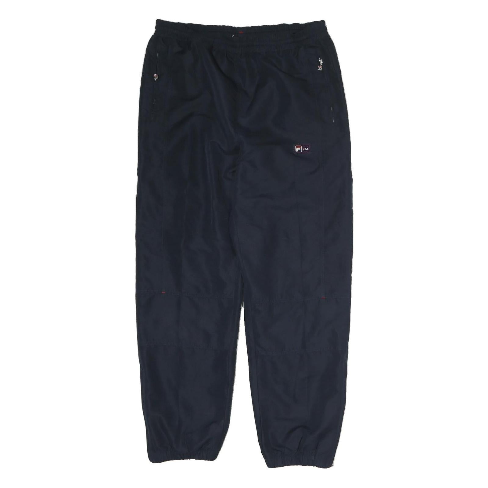FILA Mens Joggers Navy Blue Slim Tapered S W34 L29 Polyester Comfortable Refurbished - N/A refurbished available on Cerqular