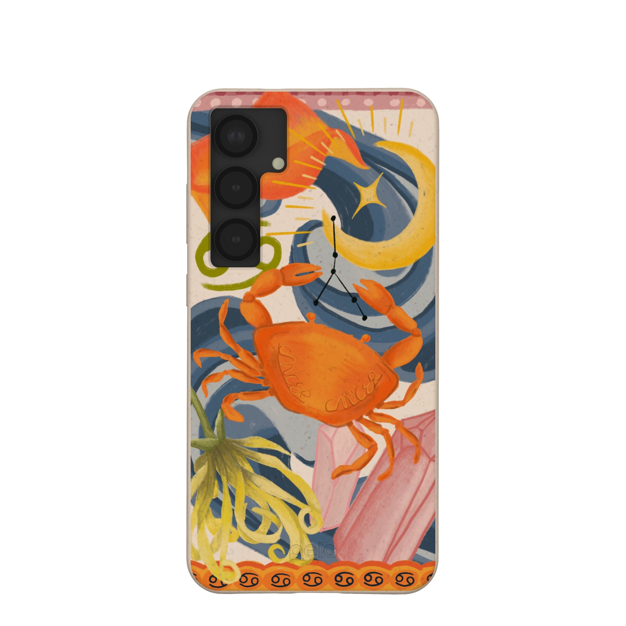 Seashell Cancer Crab Samsung Galaxy S25+(Plus) Case Refurbished - Pela Case refurbished available on Cerqular