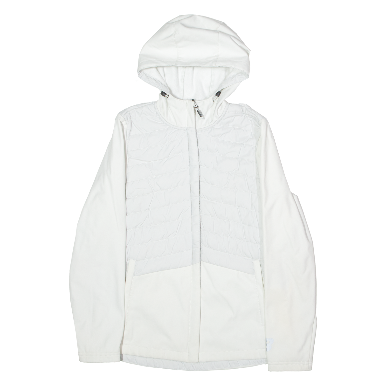 NEW BALANCE Womens Shell Jacket White Hooded S Refurbished - N/A refurbished available on Cerqular