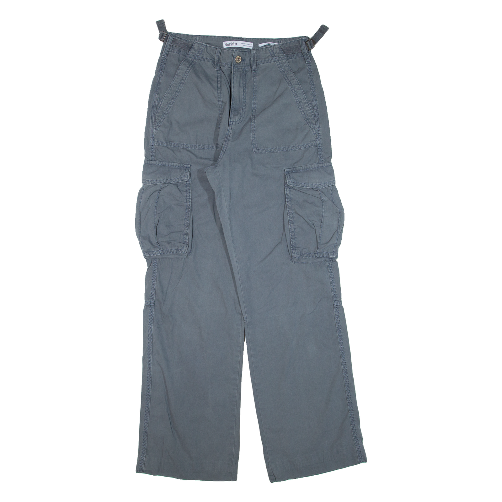 Buy BERSHKA Cargo Womens Trousers Blue Loose Straight W24 L29 Refurbished - $23.39 BERSHKA Cargo Womens Trousers Blue Loose Straight W24 L29 Refurbished - N/A refurbished available on Cerqular