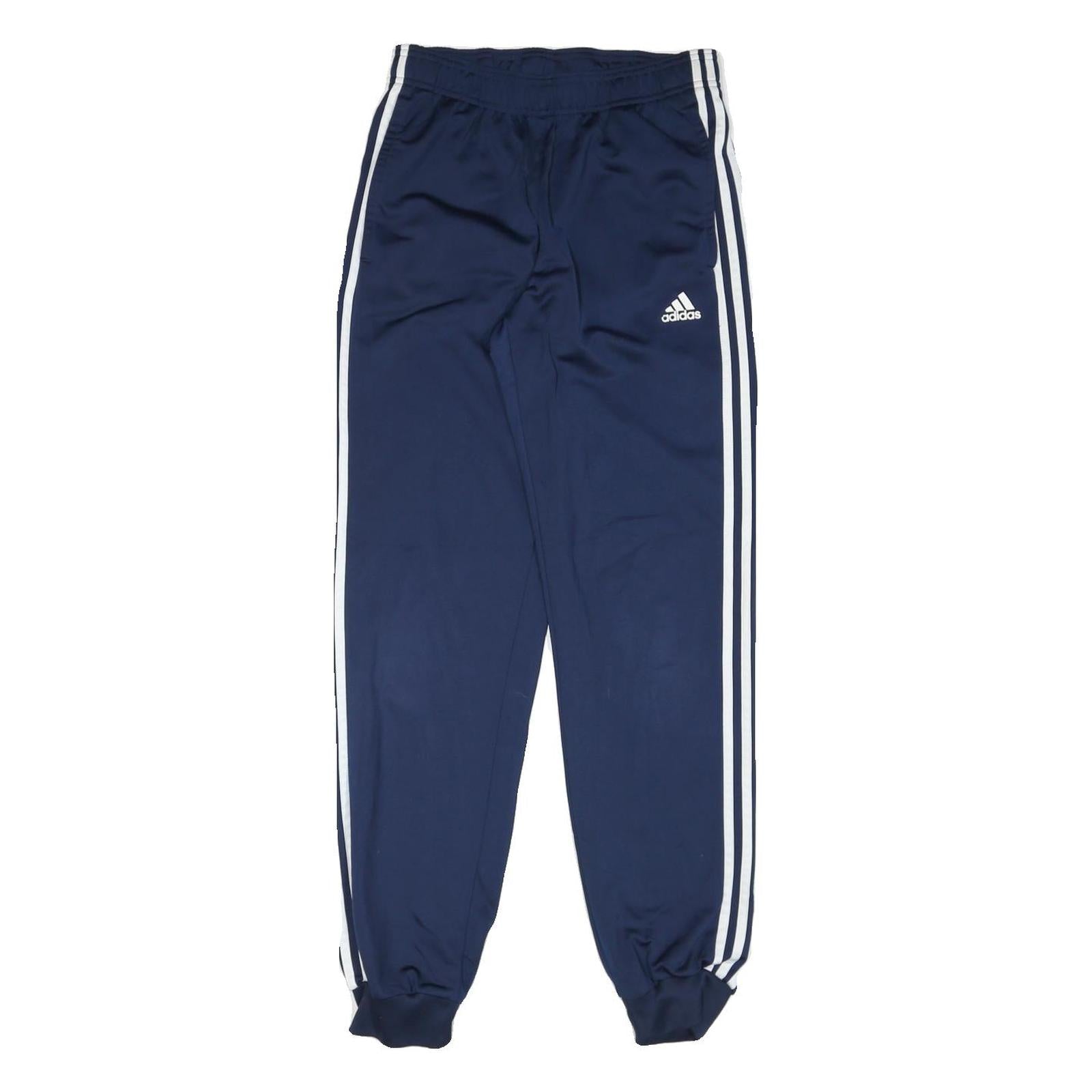 ADIDAS Mens Joggers Navy Blue & White Slim Tapered S W28 L31 Sportswear Track Refurbished - N/A refurbished available on Cerqular