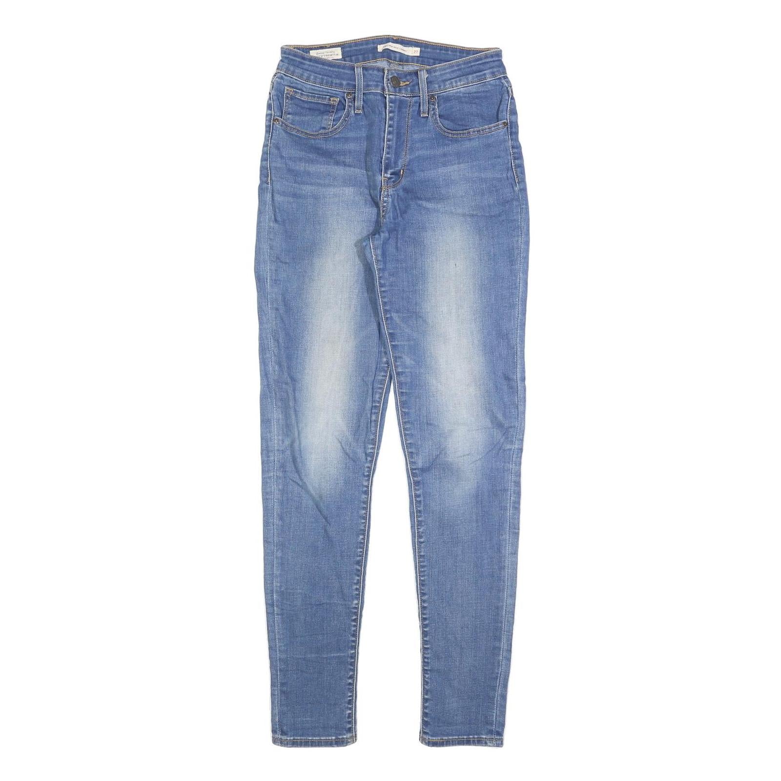 LEVI'S 721 Womens Slim Blue Denim Light W27 L30 Slim Fit Zip Jeans Refurbished - N/A refurbished available on Cerqular