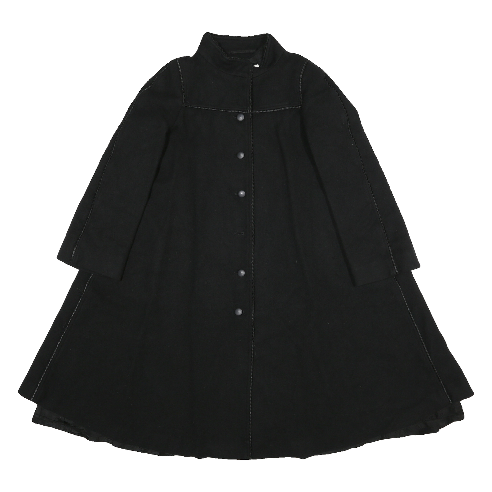 WEILL Womens Black Wool Button Coach Jacket XL Woven Classic Stand-Up Collar Refurbished - N/A refurbished available on Cerqular